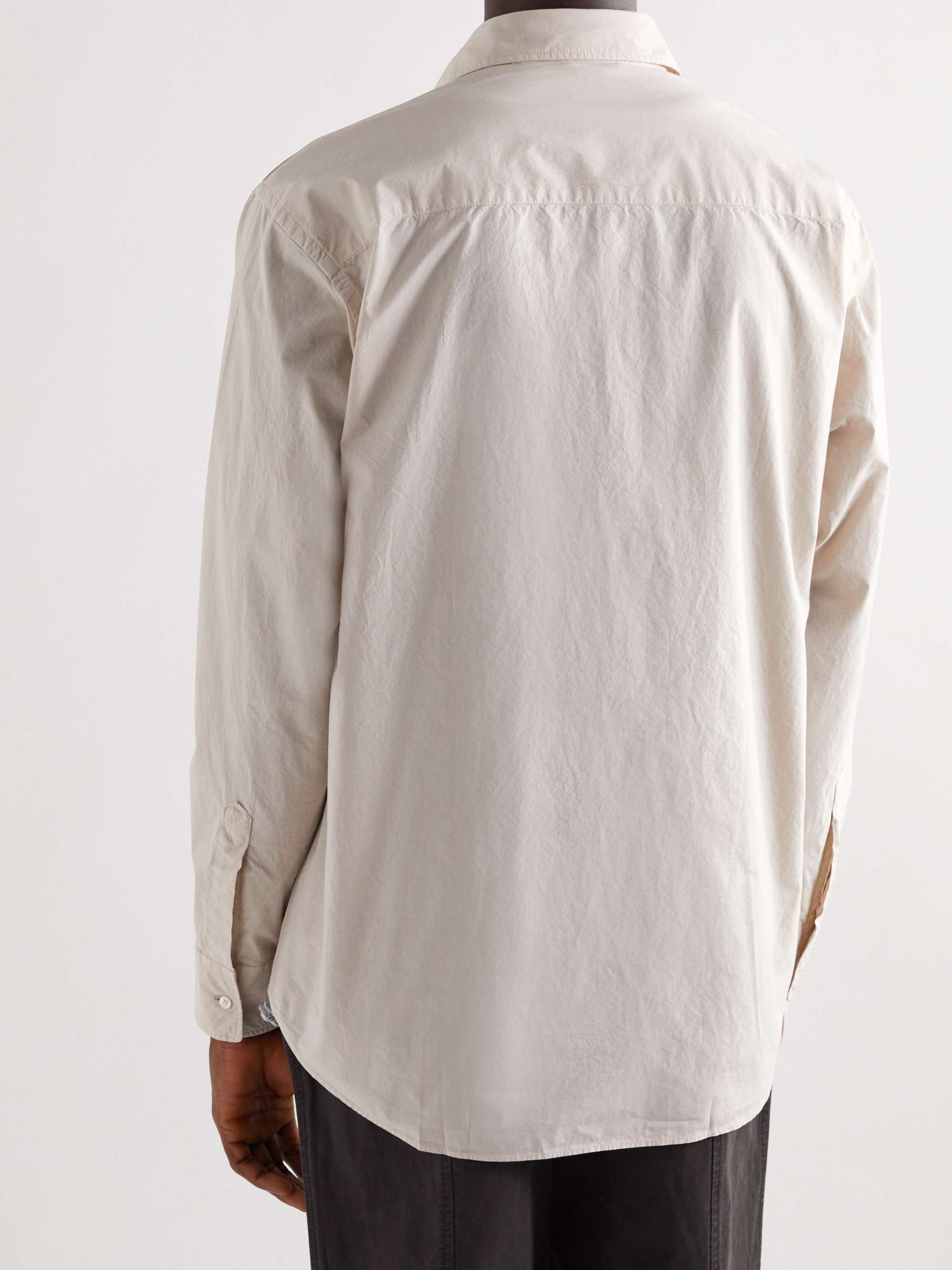 ASPESI Garment-Dyed Cotton-Poplin Shirt
