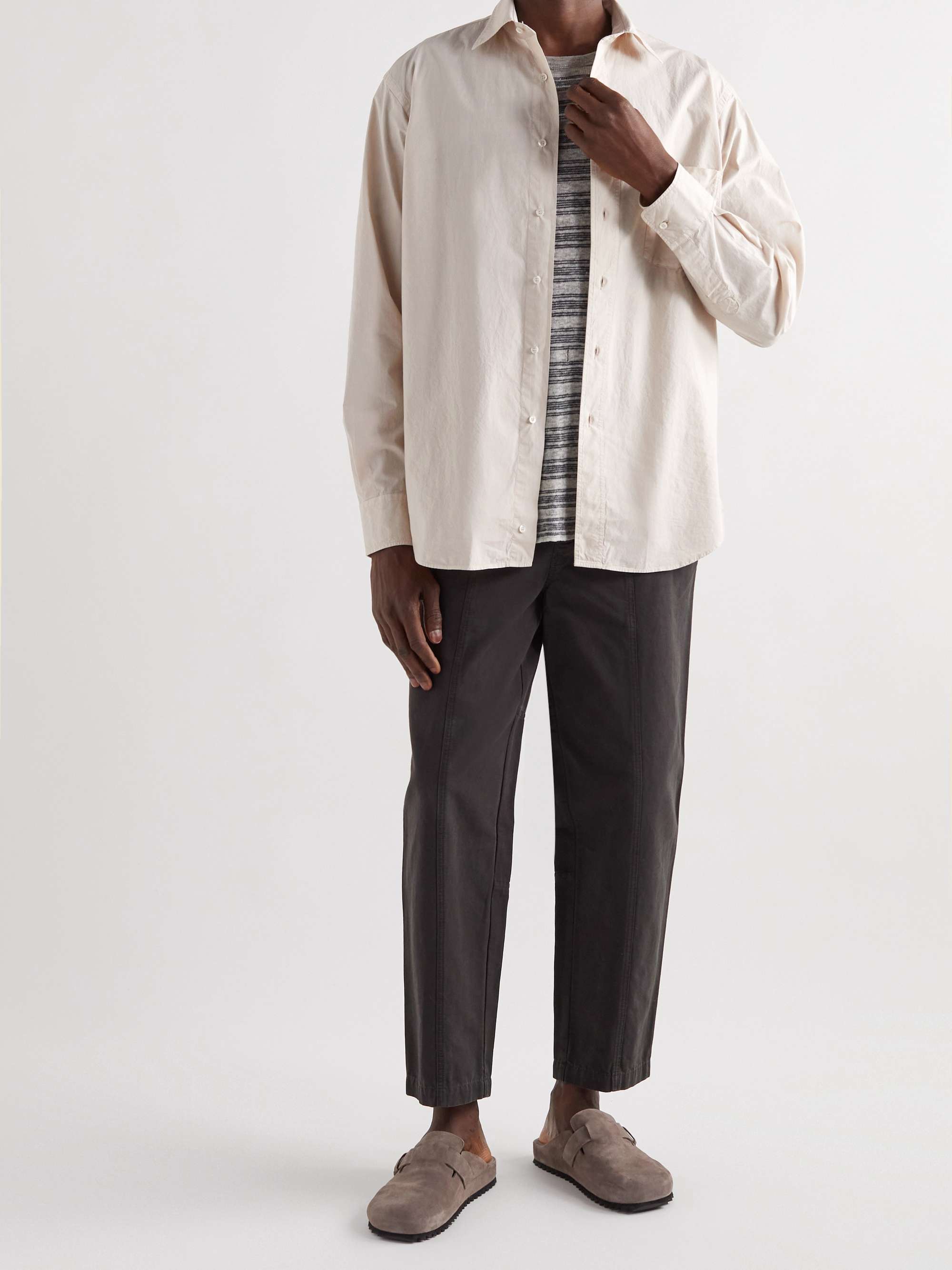 ASPESI Garment-Dyed Cotton-Poplin Shirt