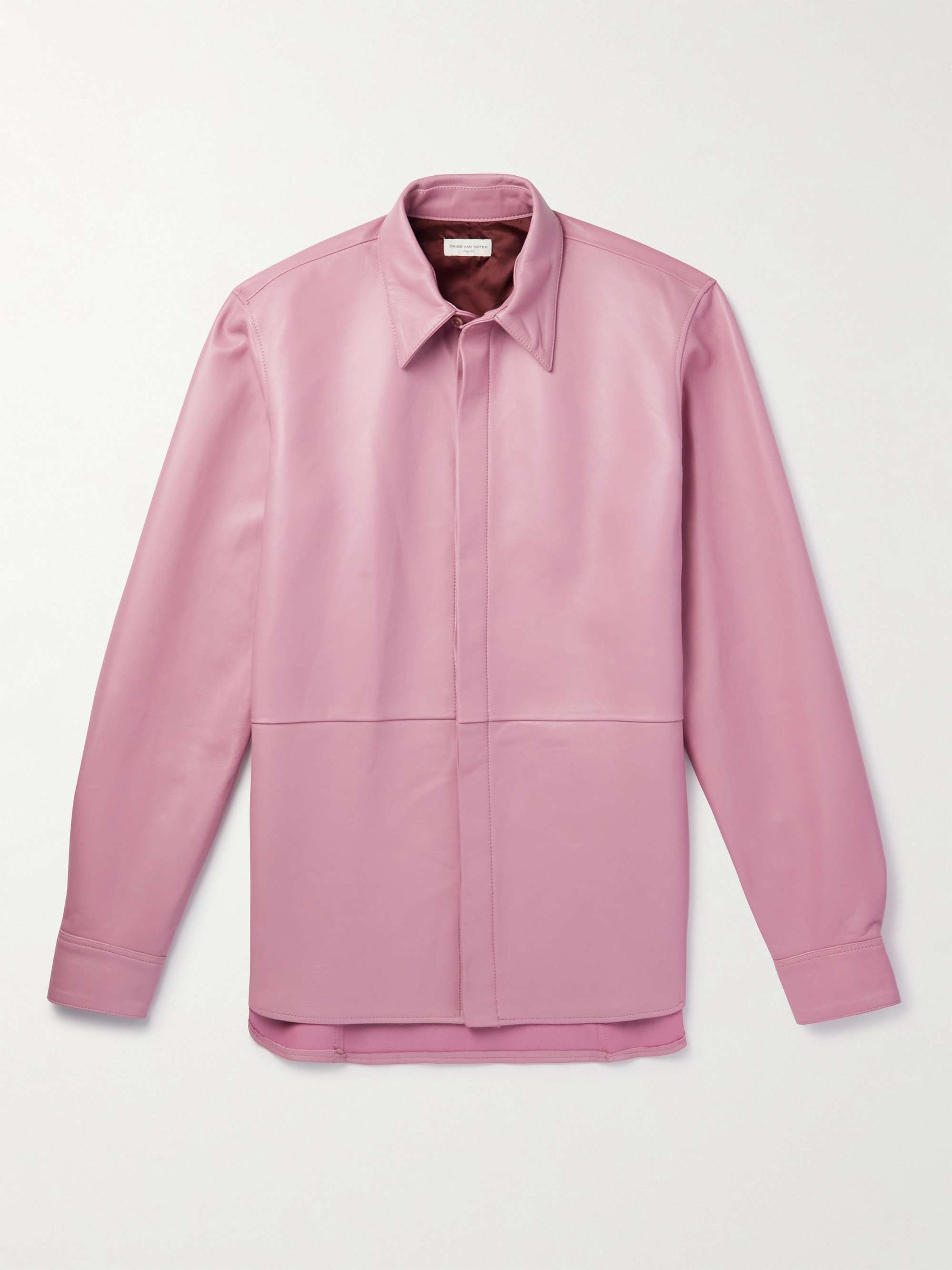 DRIES VAN NOTEN Slim-Fit Leather Shirt