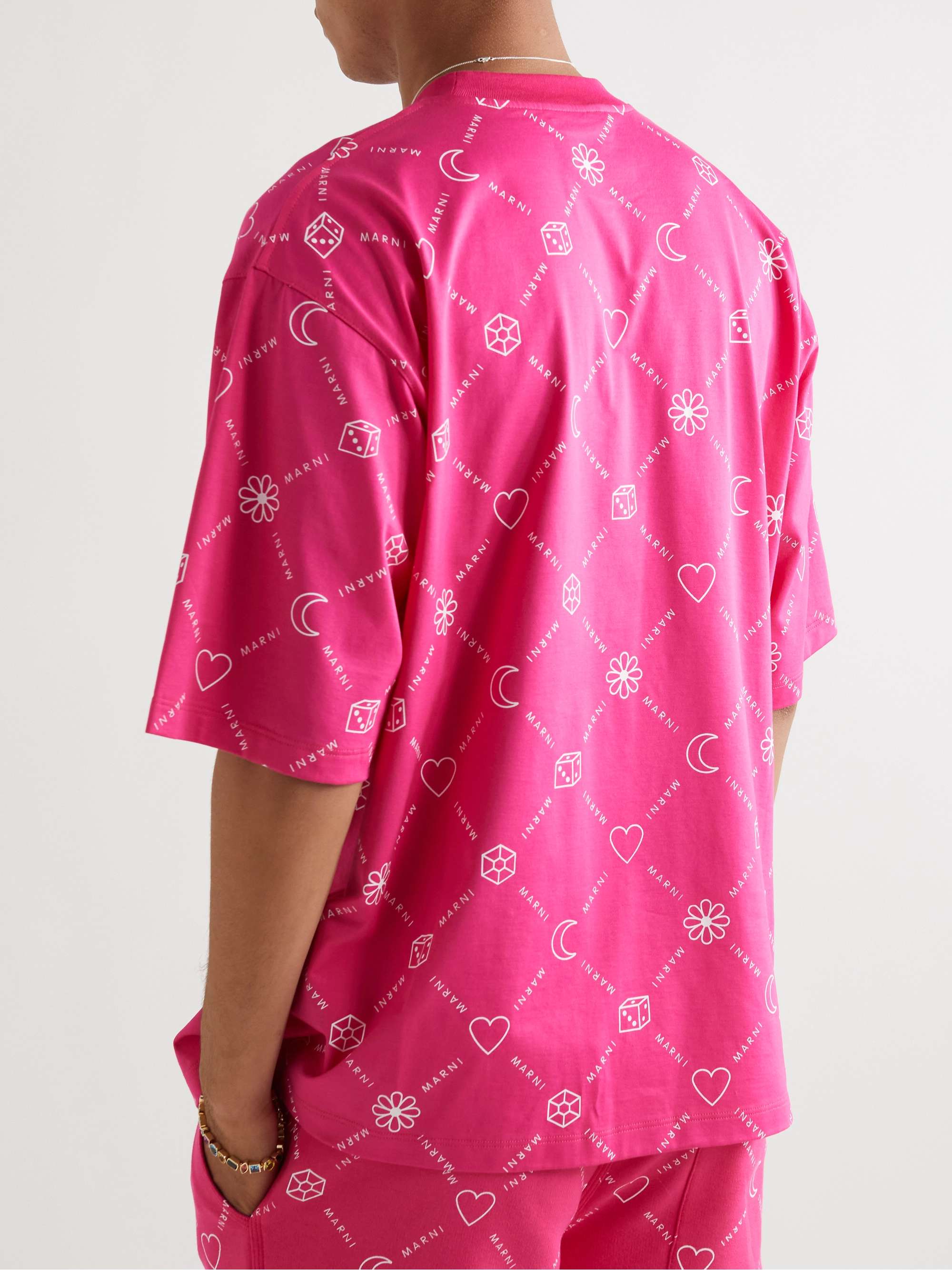 MARNI Logo-Print Cotton-Jersey T-Shirt