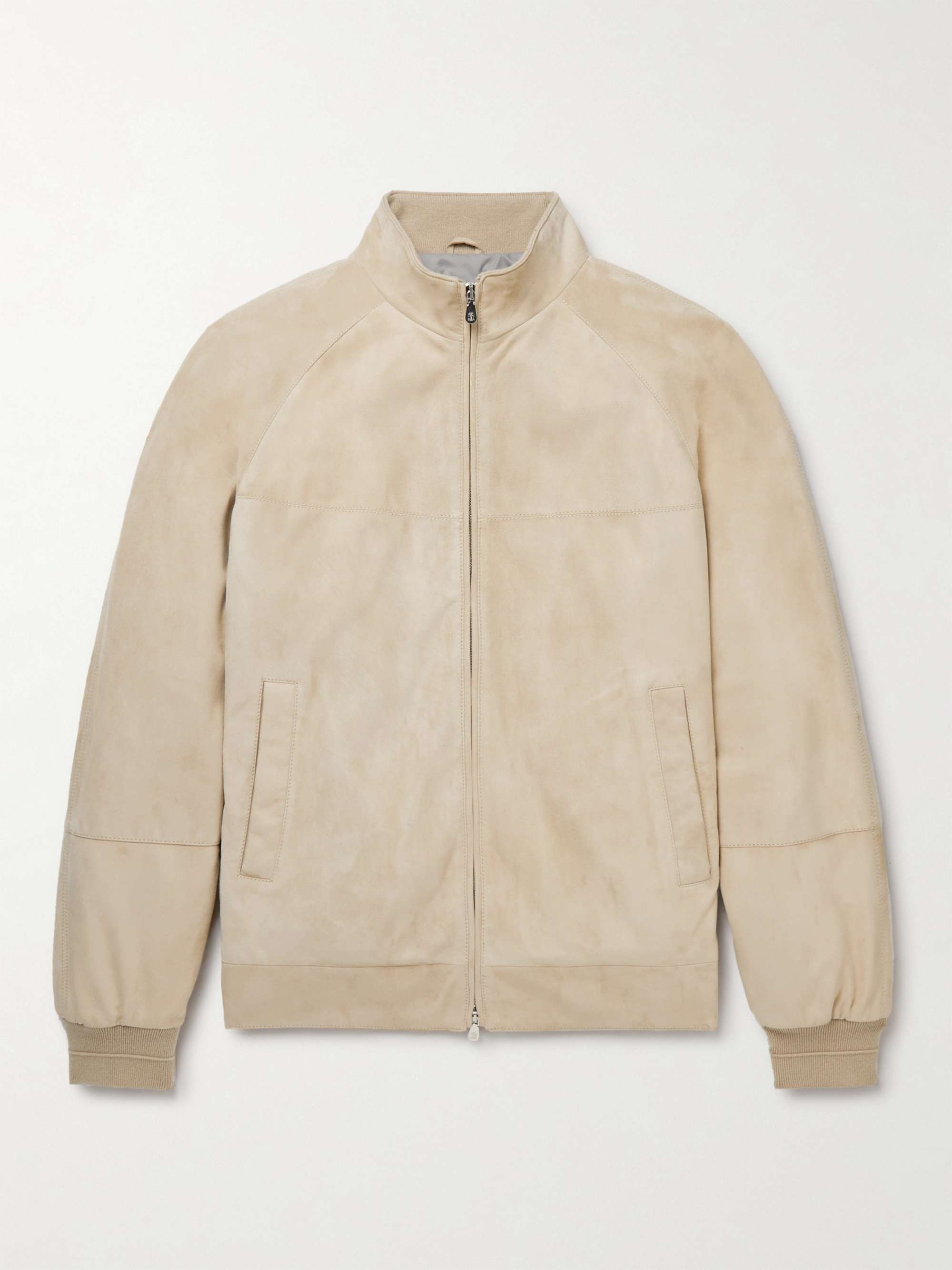 Padded Suede Blouson Jacket