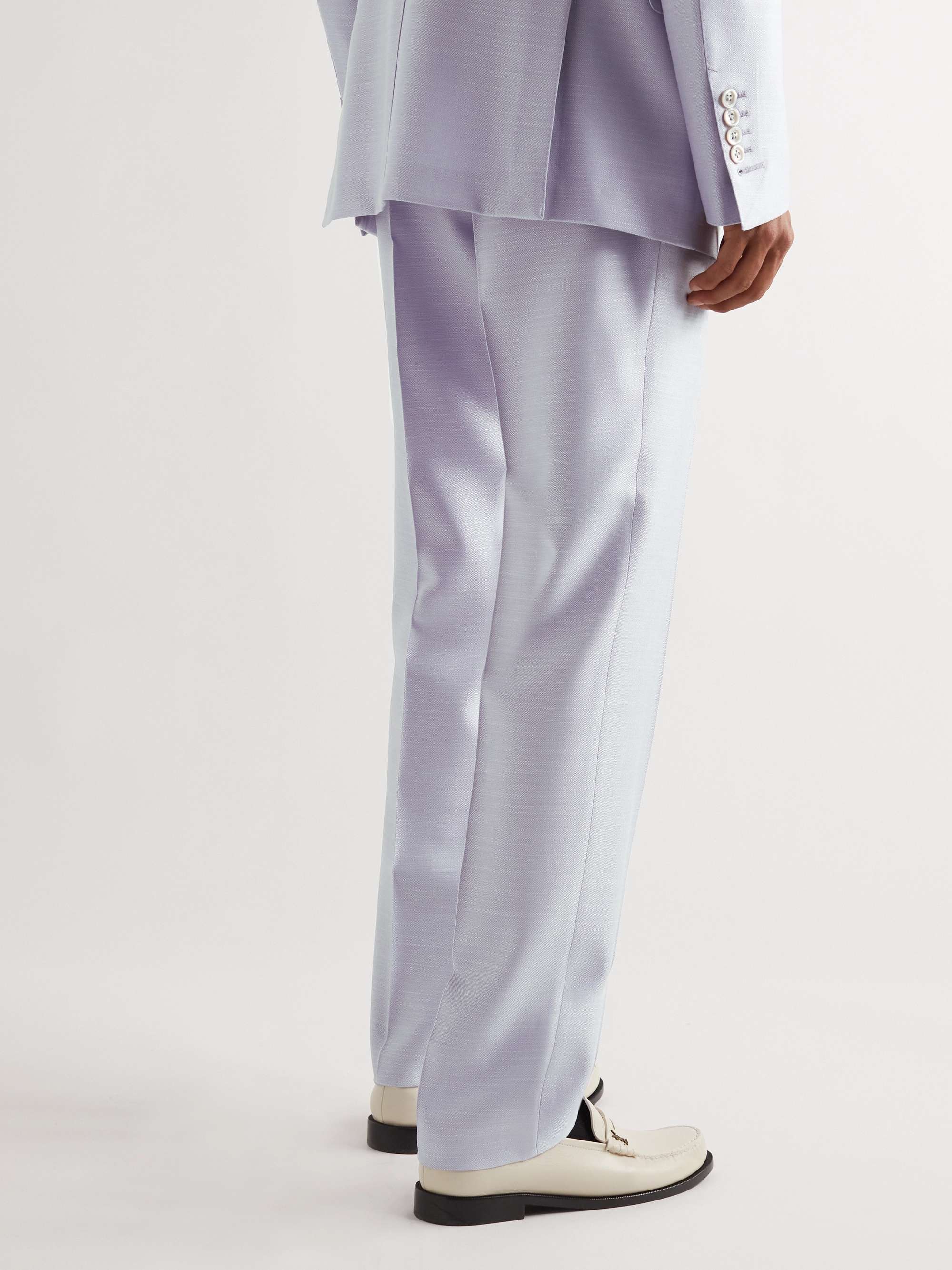 TOM FORD Straight-Leg Silk, Wool and Mohair-Blend Suit Trousers