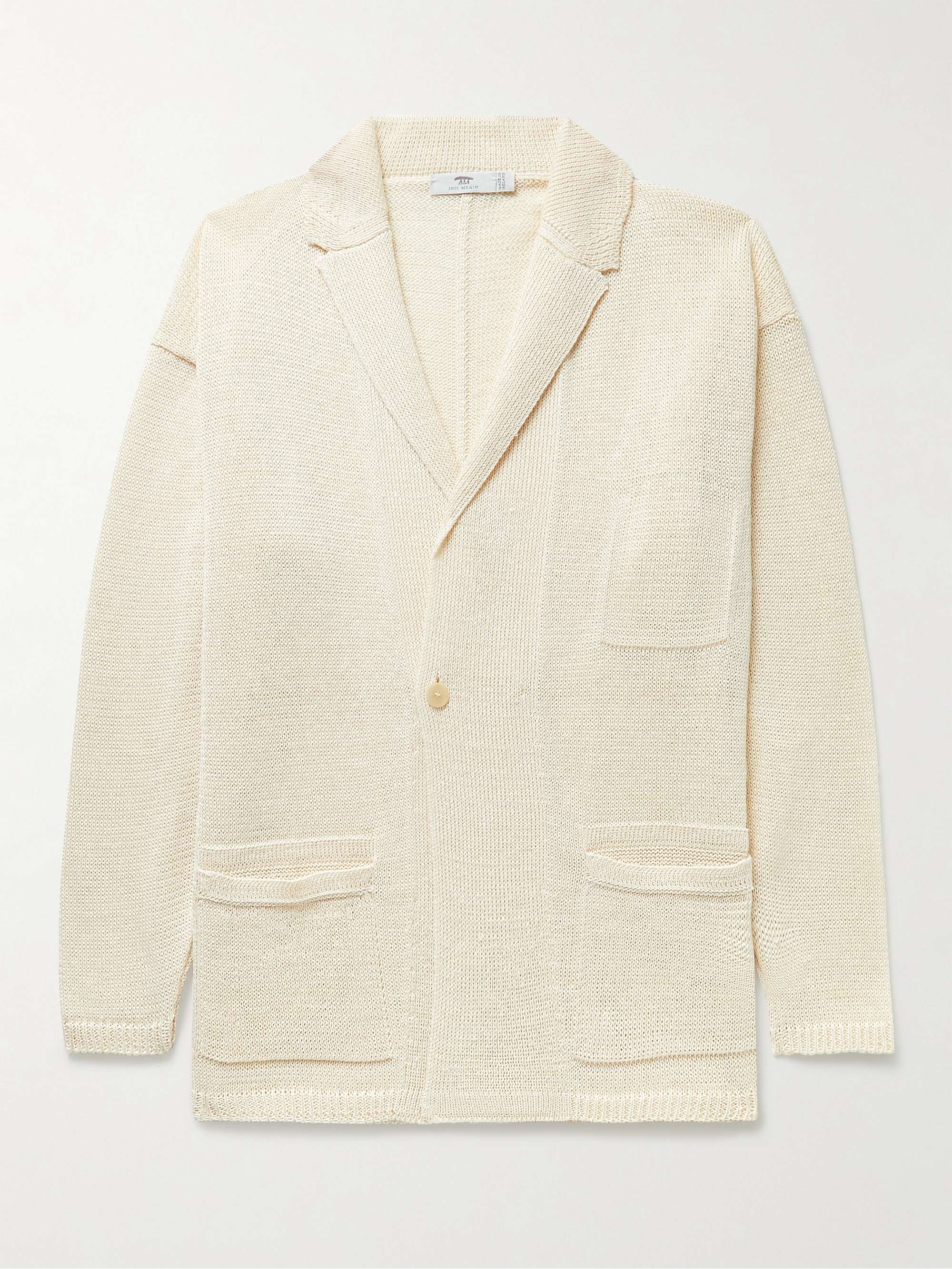 Linen cardigan mens top