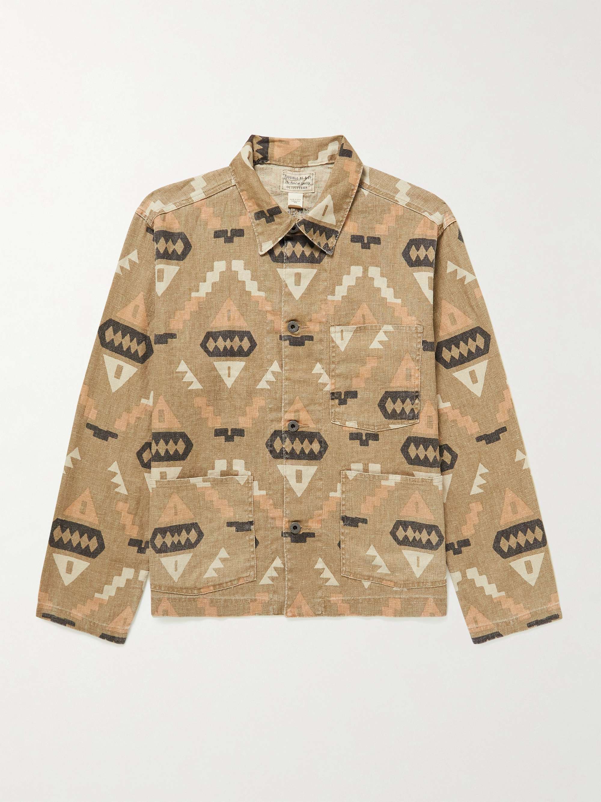 Oakham Printed Linen Shirt Jacket