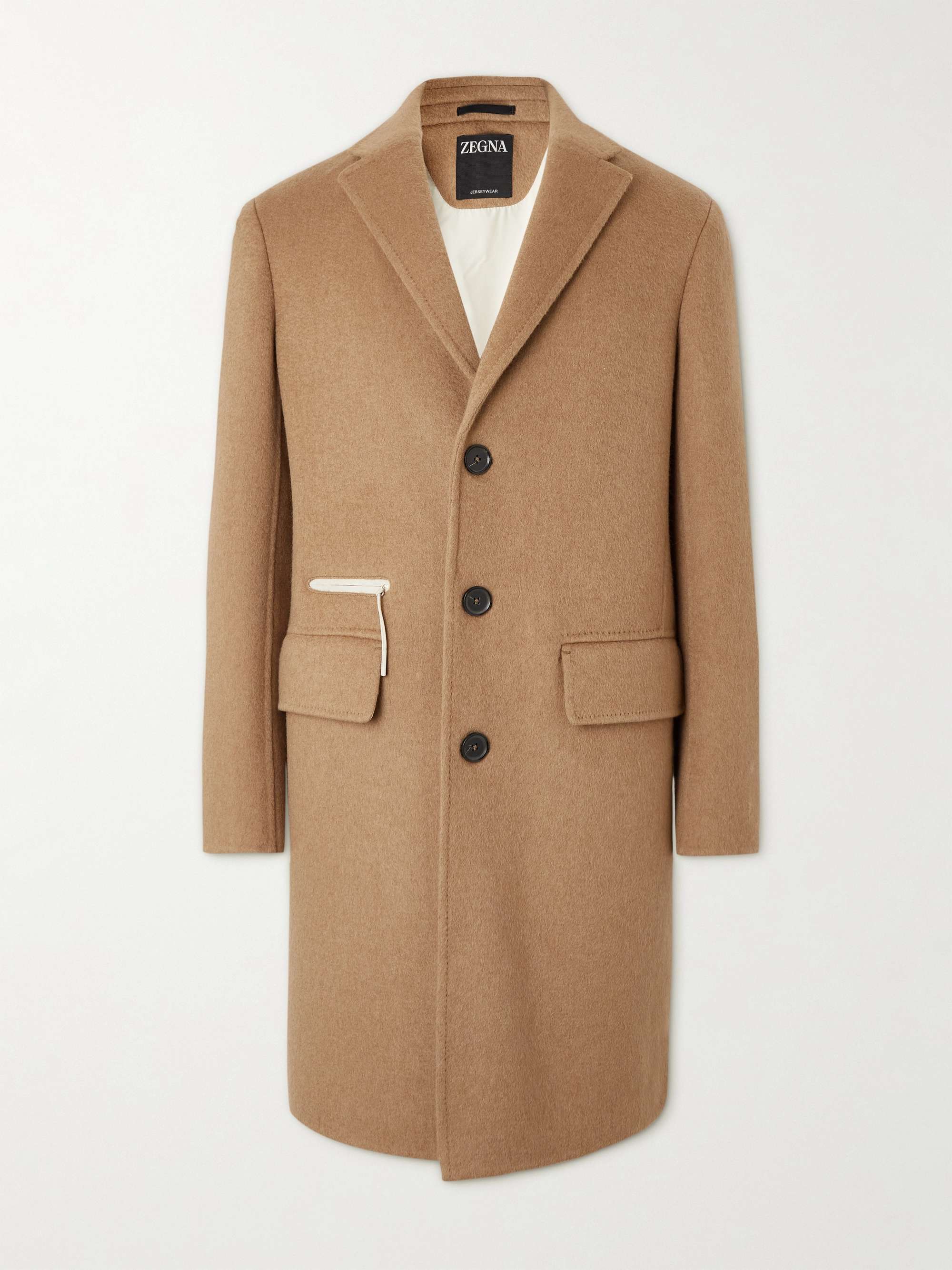 ZEGNA Camel Hair-Blend Coat for Men | MR PORTER