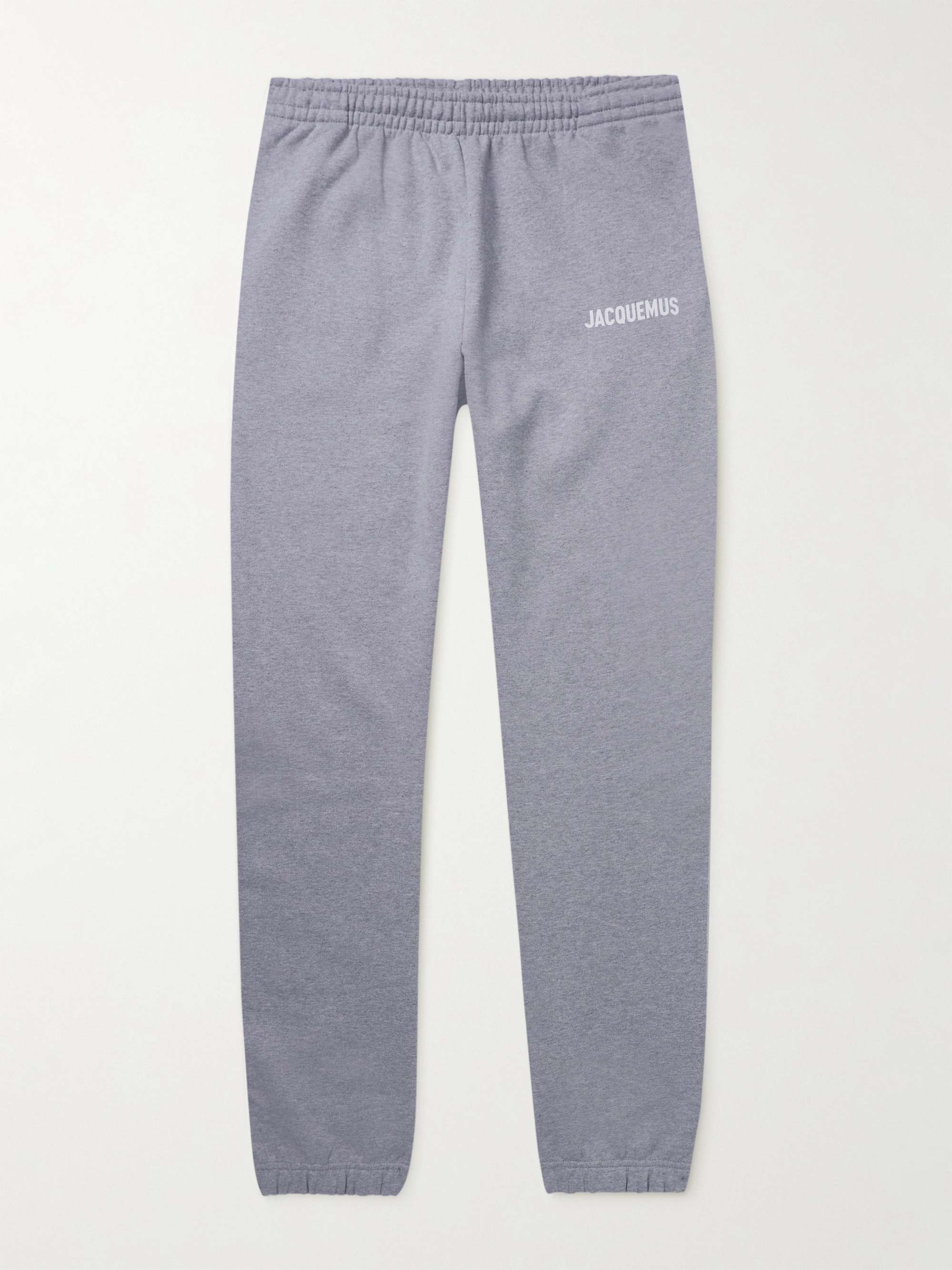 Printed organic cotton-jersey track pants