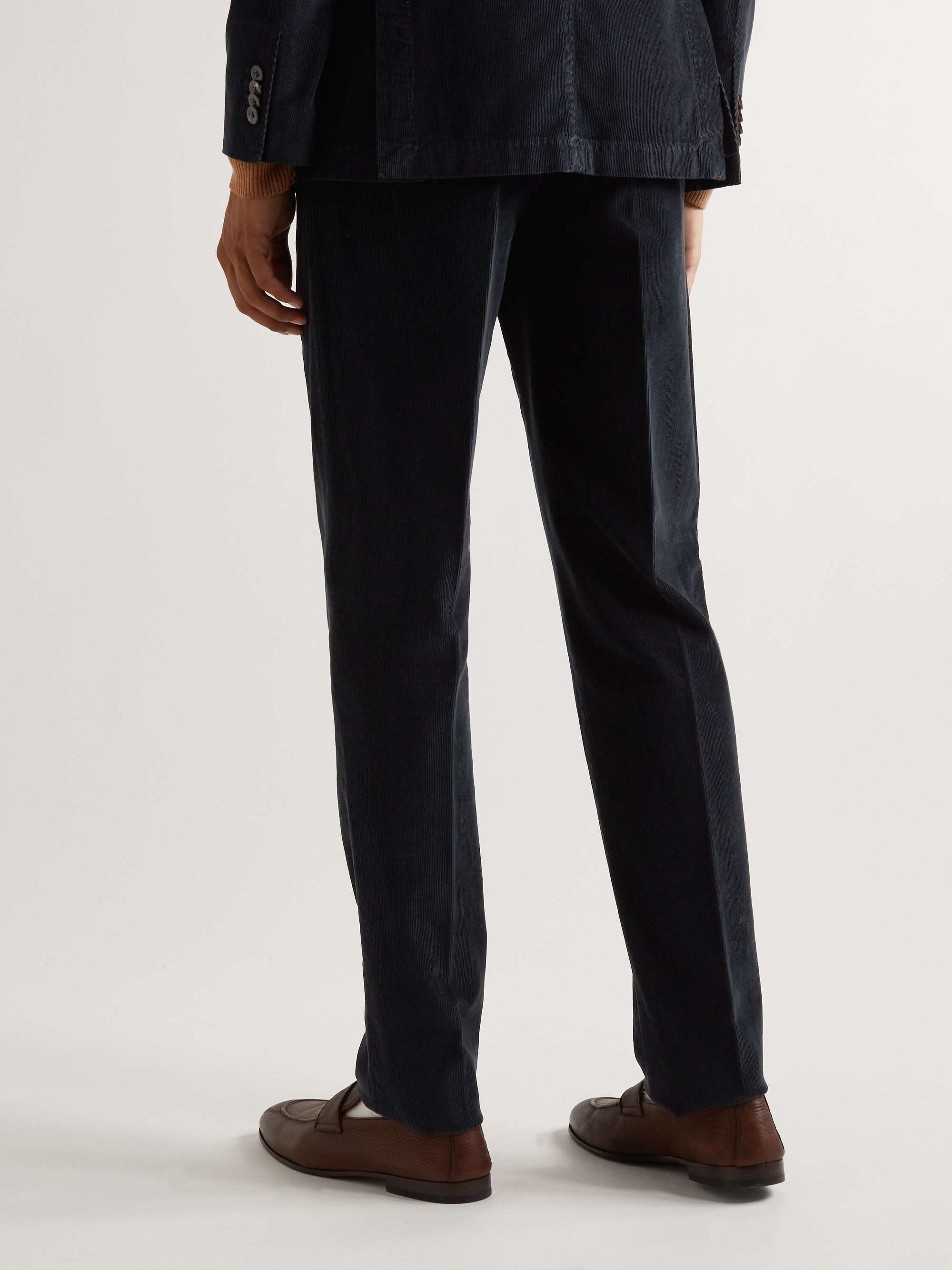 BOGLIOLI Slim-Fit Stretch-Cotton Corduroy Suit Trousers
