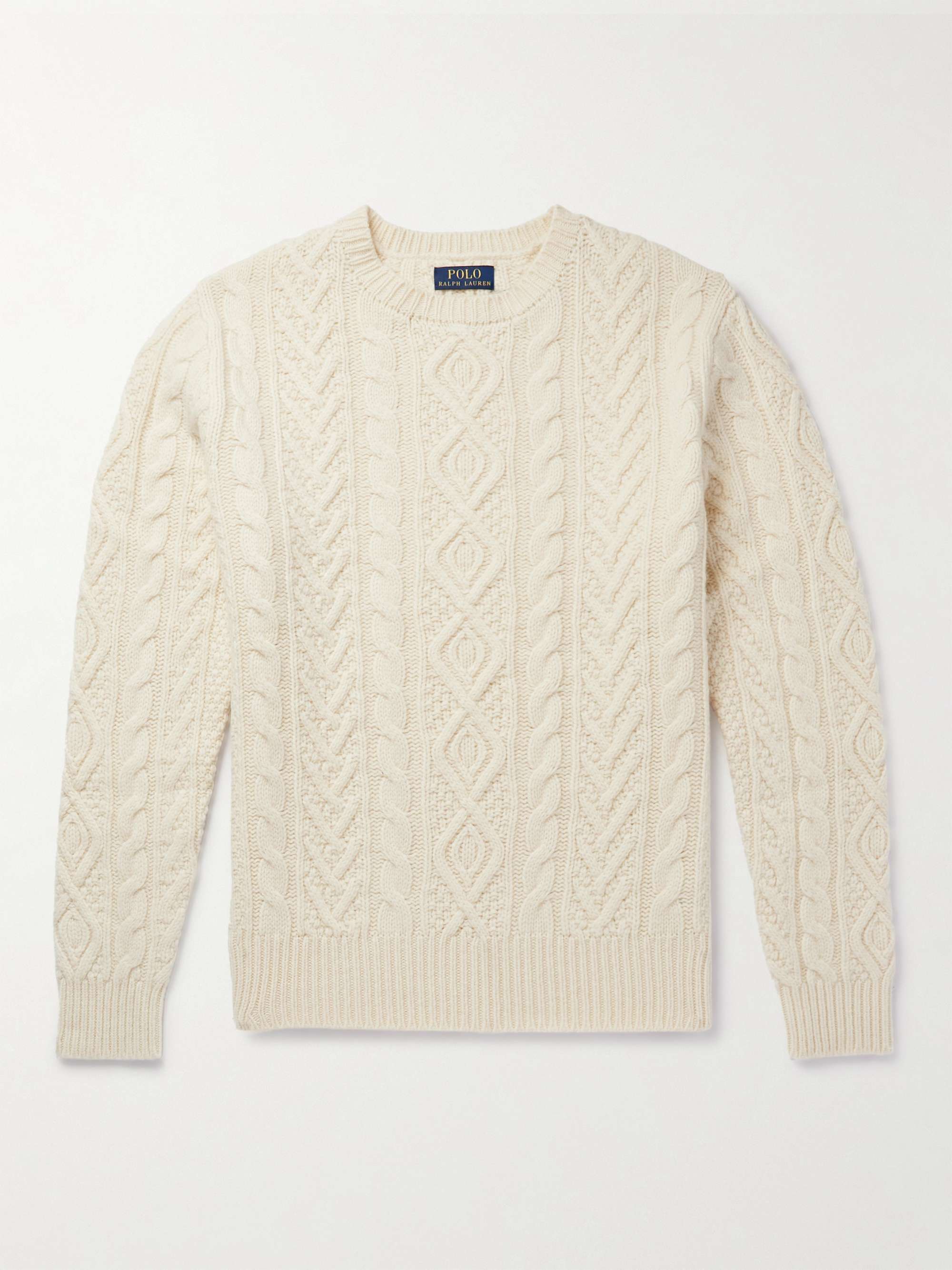 POLO RALPH LAUREN Cable-Knit Wool and Cashmere-Blend Sweater for Men | MR  PORTER
