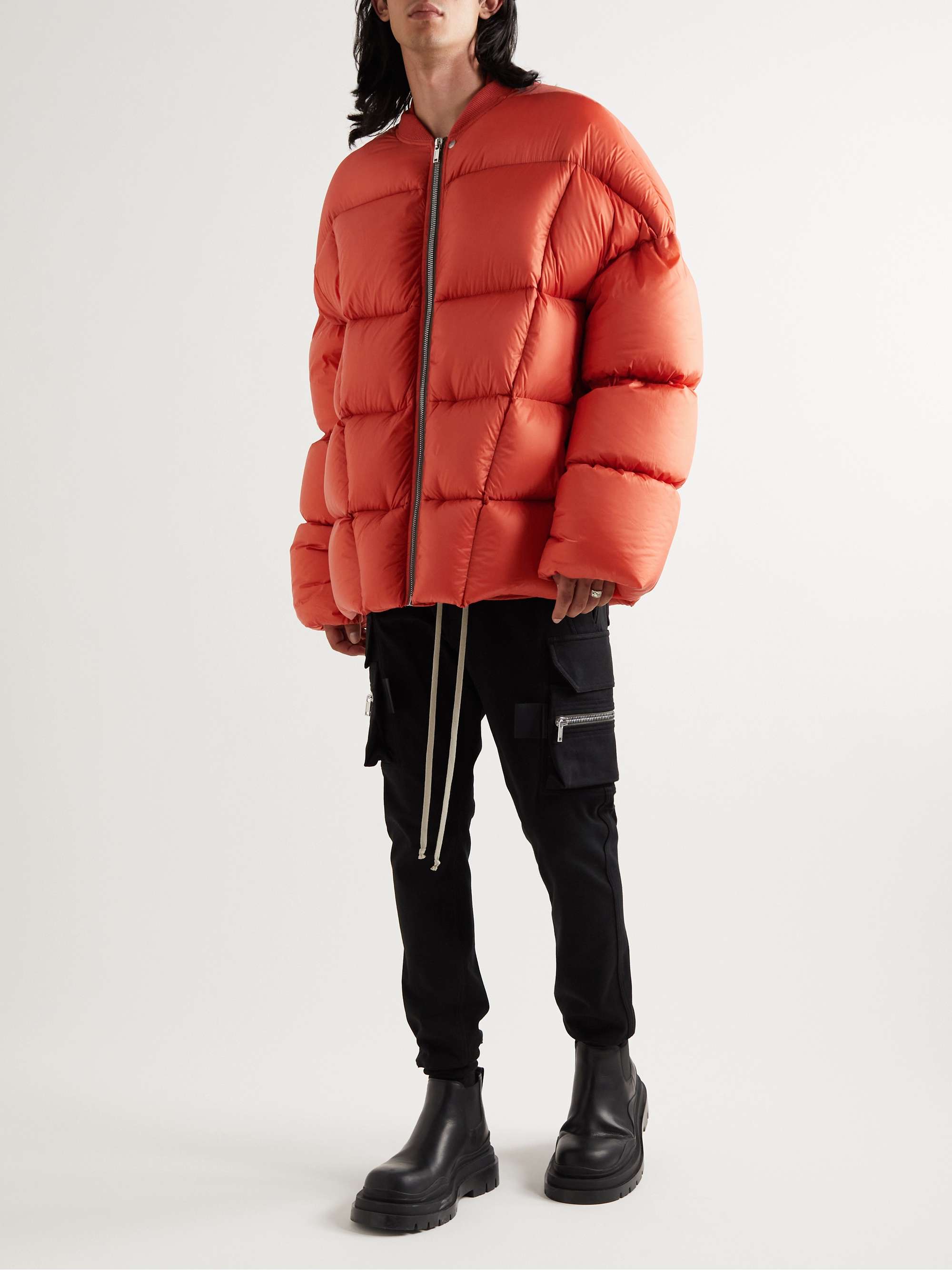 RICK OWENS Quilted Shell Down Jacket