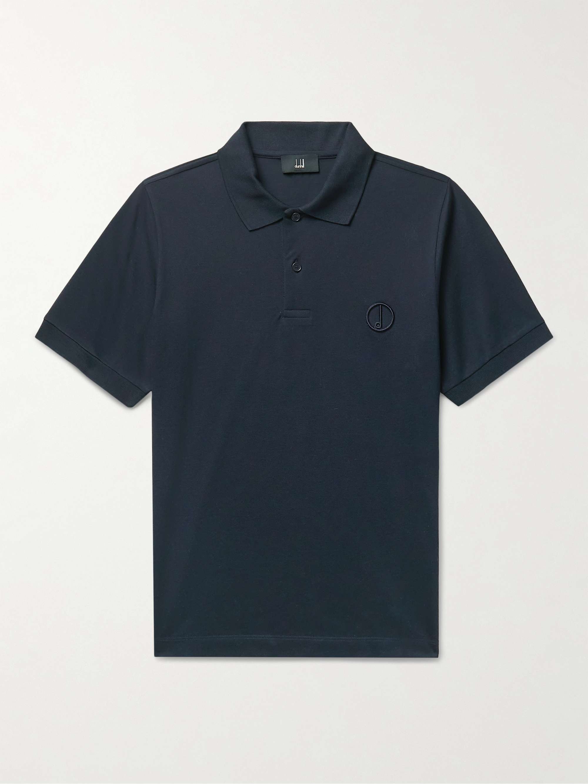 DUNHILL Logo-Embroidered Cotton-Piqué Polo Shirt for Men