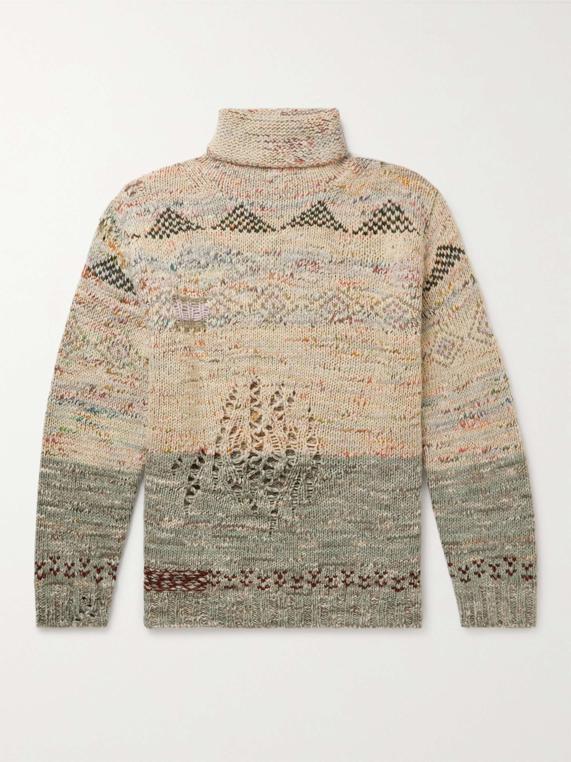 Acne Studios Jacquard Cotton-Blend Sweater