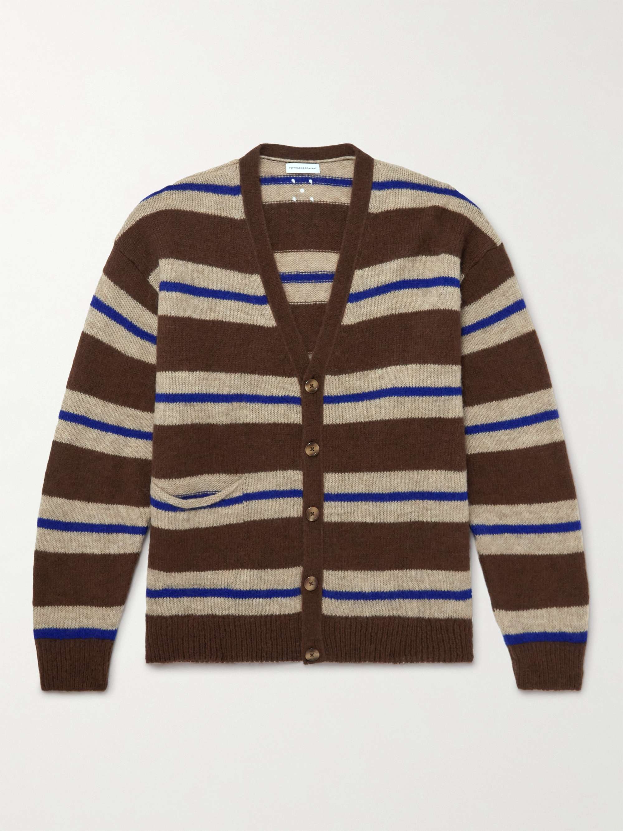 POP TRADING COMPANY Striped Knitted Cardigan for Men | MR PORTER