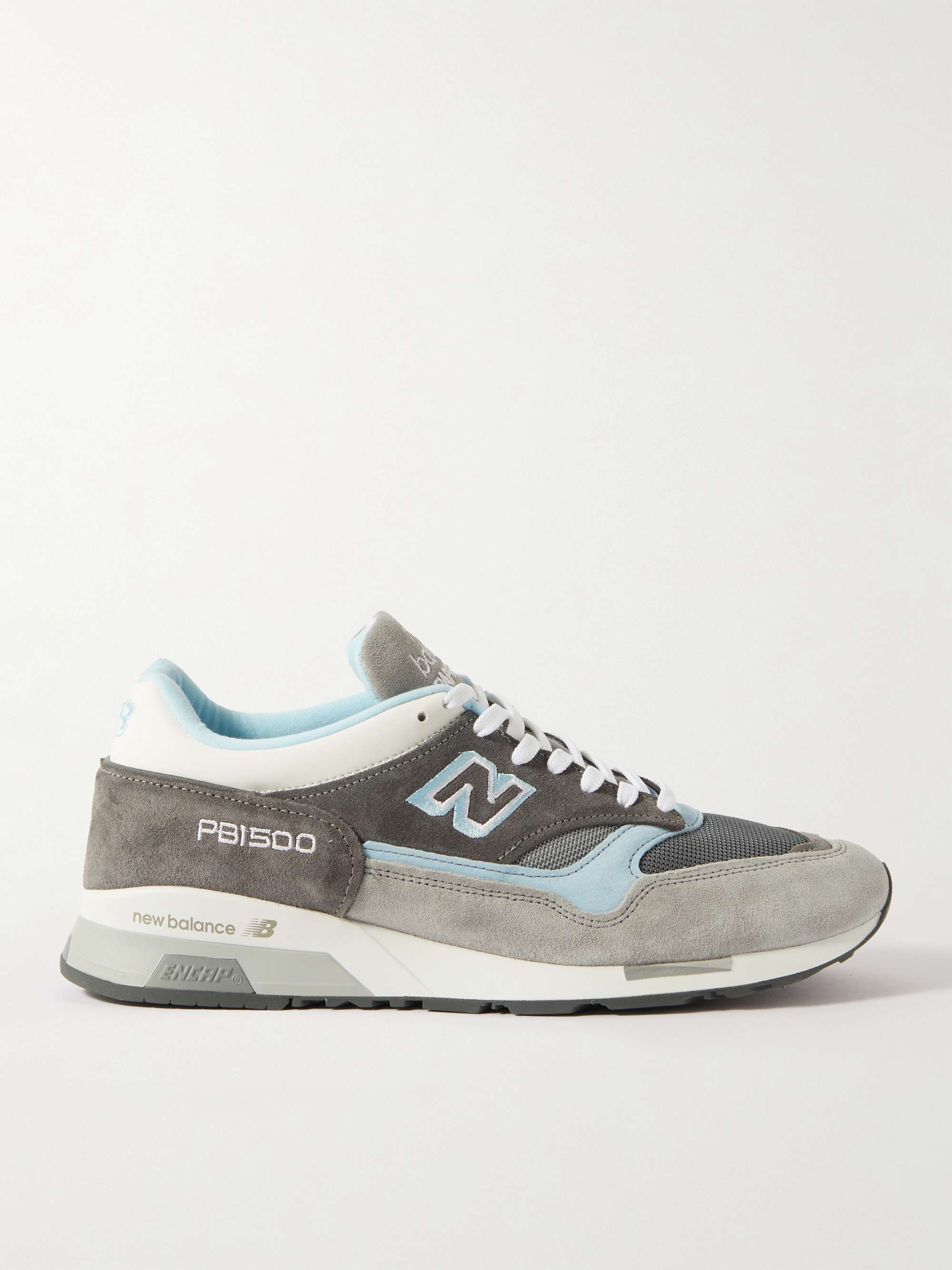 NEW BALANCE + Beams + Paperboy MIUK 1500 Leather, Mesh and Suede Sneakers