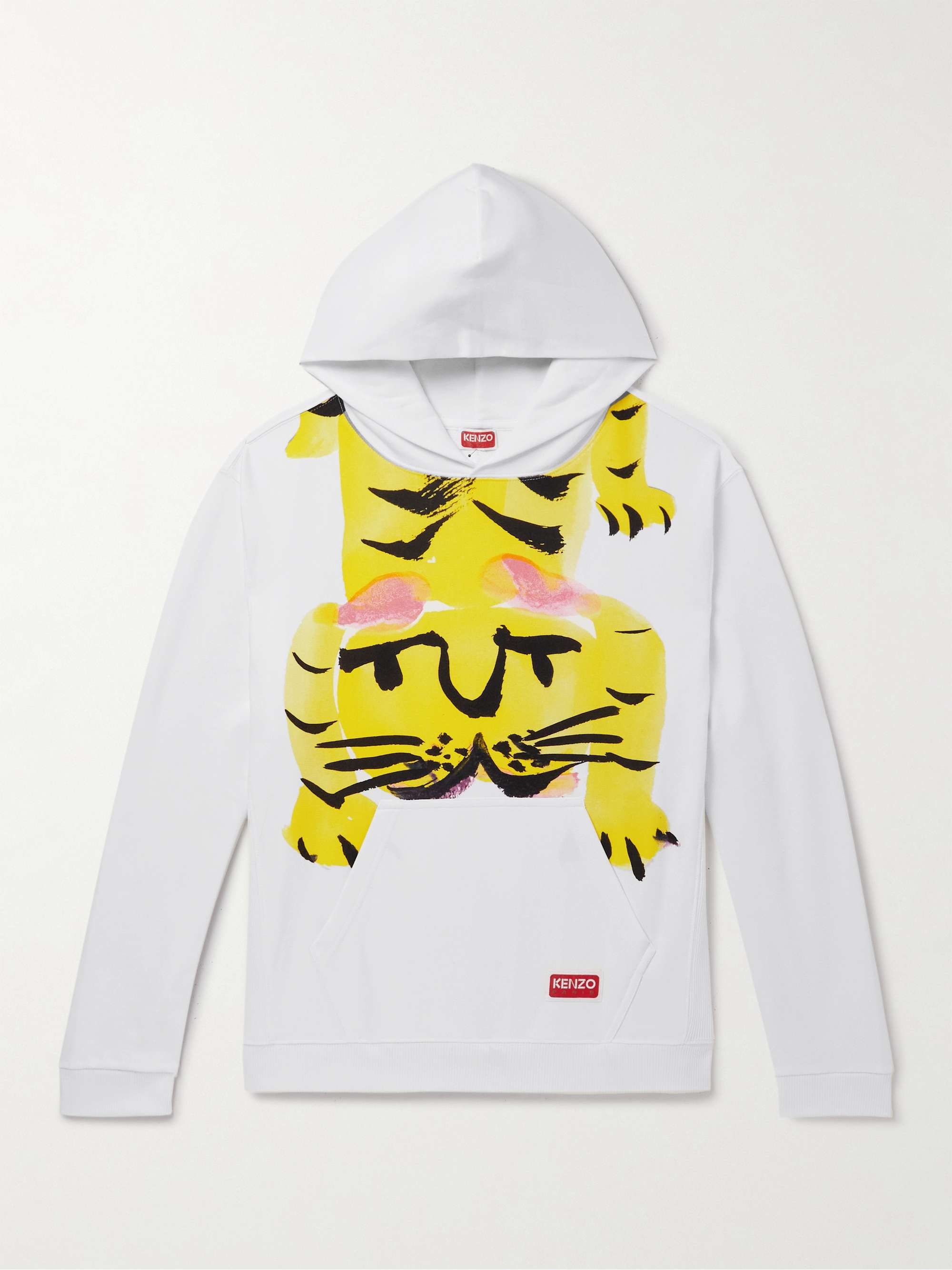 KENZO Printed Cotton-Jersey Hoodie for Men | MR PORTER
