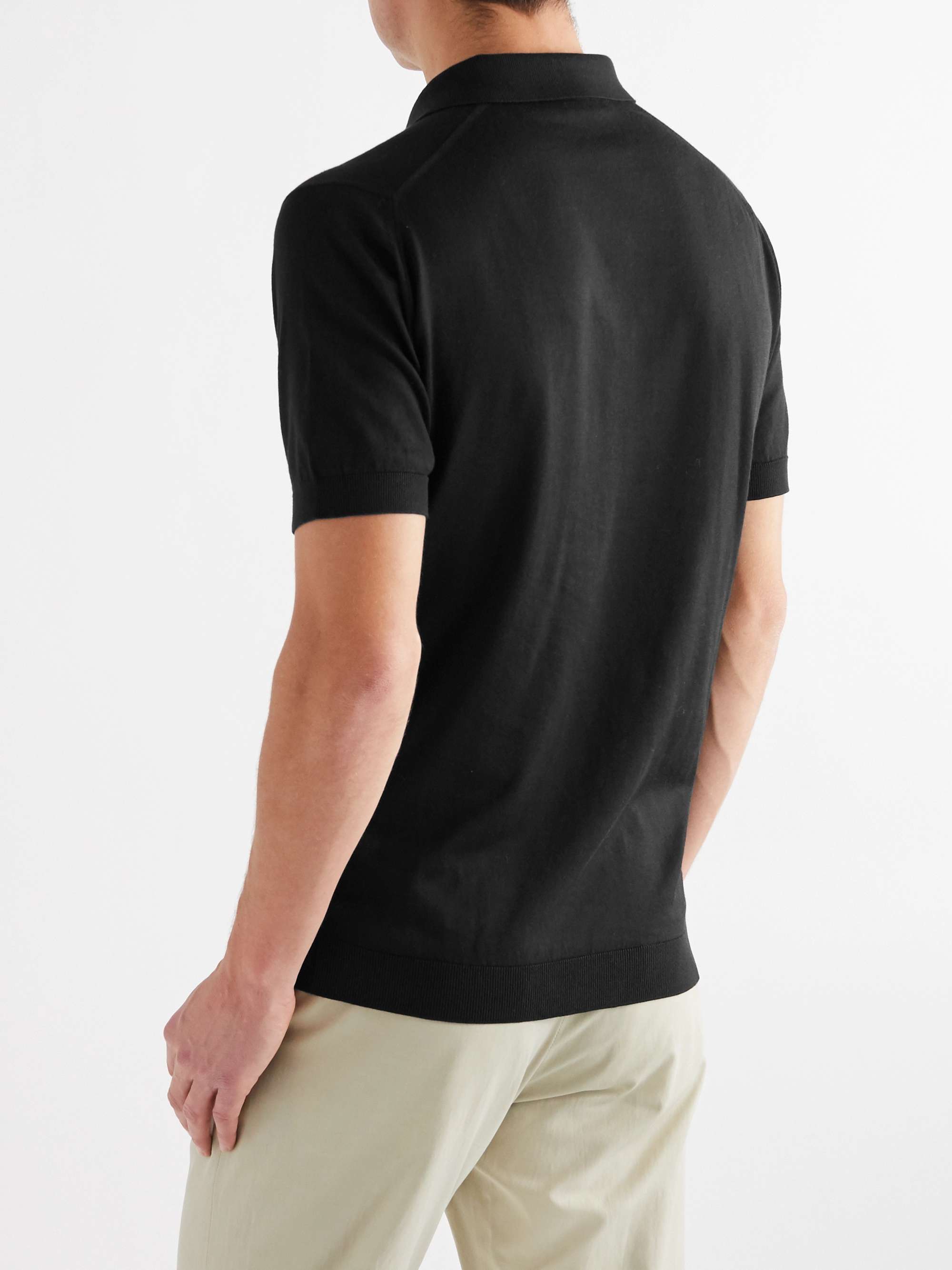 JOHN SMEDLEY Adrian Slim-Fit Sea Island Cotton Polo Shirt