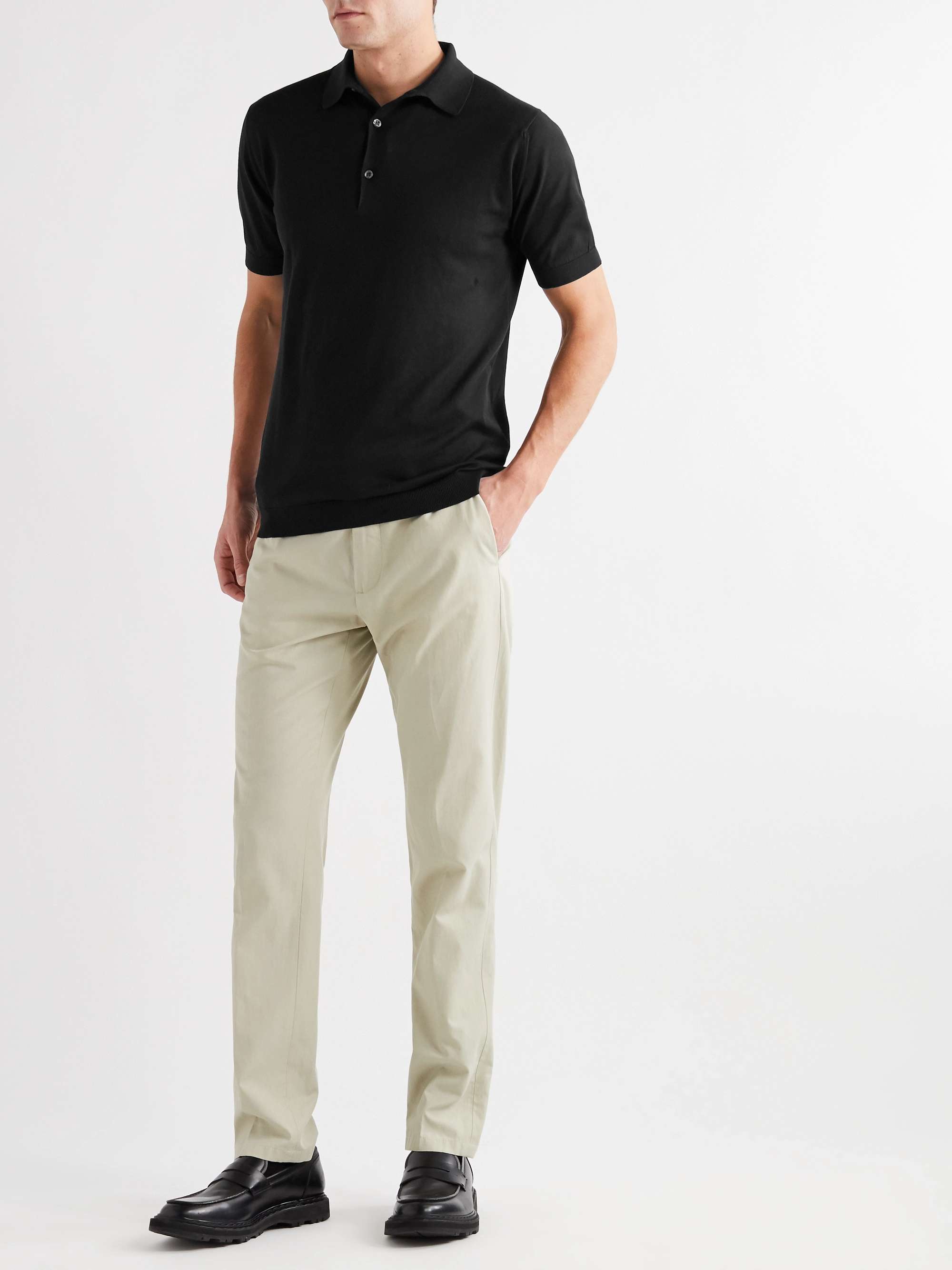 JOHN SMEDLEY Adrian Slim-Fit Sea Island Cotton Polo Shirt