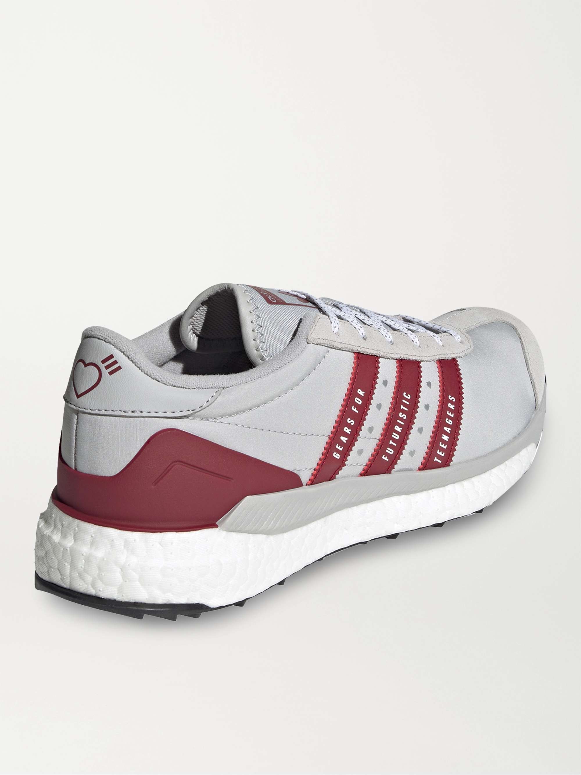 ADIDAS ORIGINALS + Human Made Country Free Hiker HM Neoprene, Suede and Faux Leather Sneakers