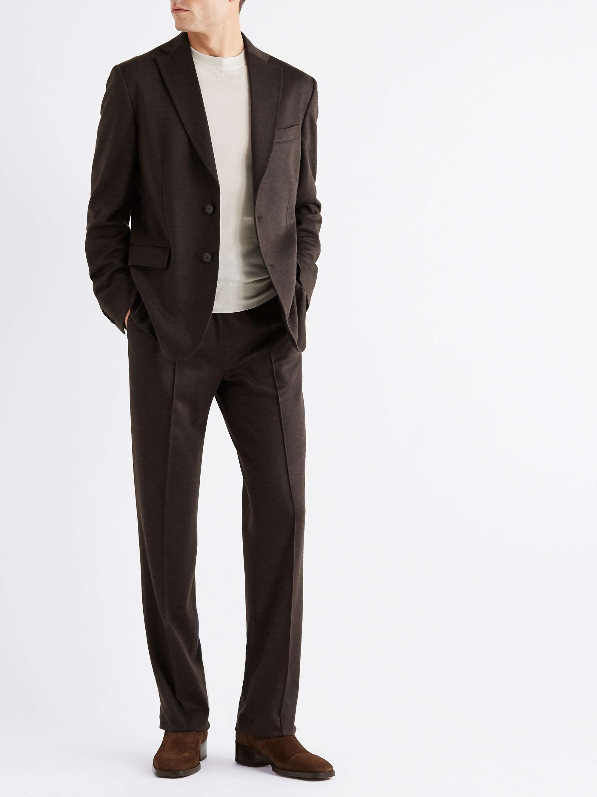 BRIONI Virgin Wool and Cashmere-Blend Suit Trousers
