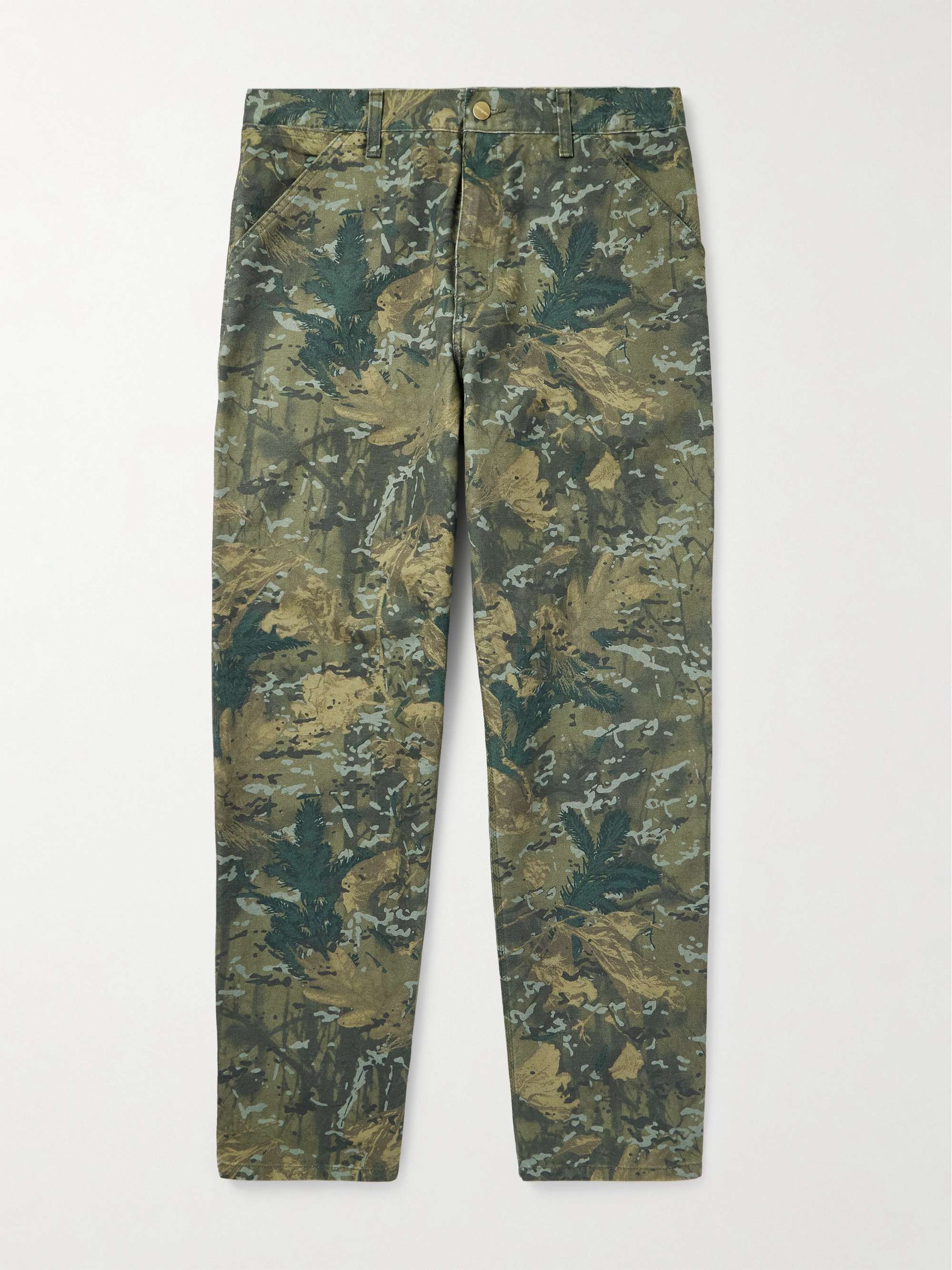 CARHARTT WIP Single Knee Straight-Leg Organic Cotton-Canvas Trousers
