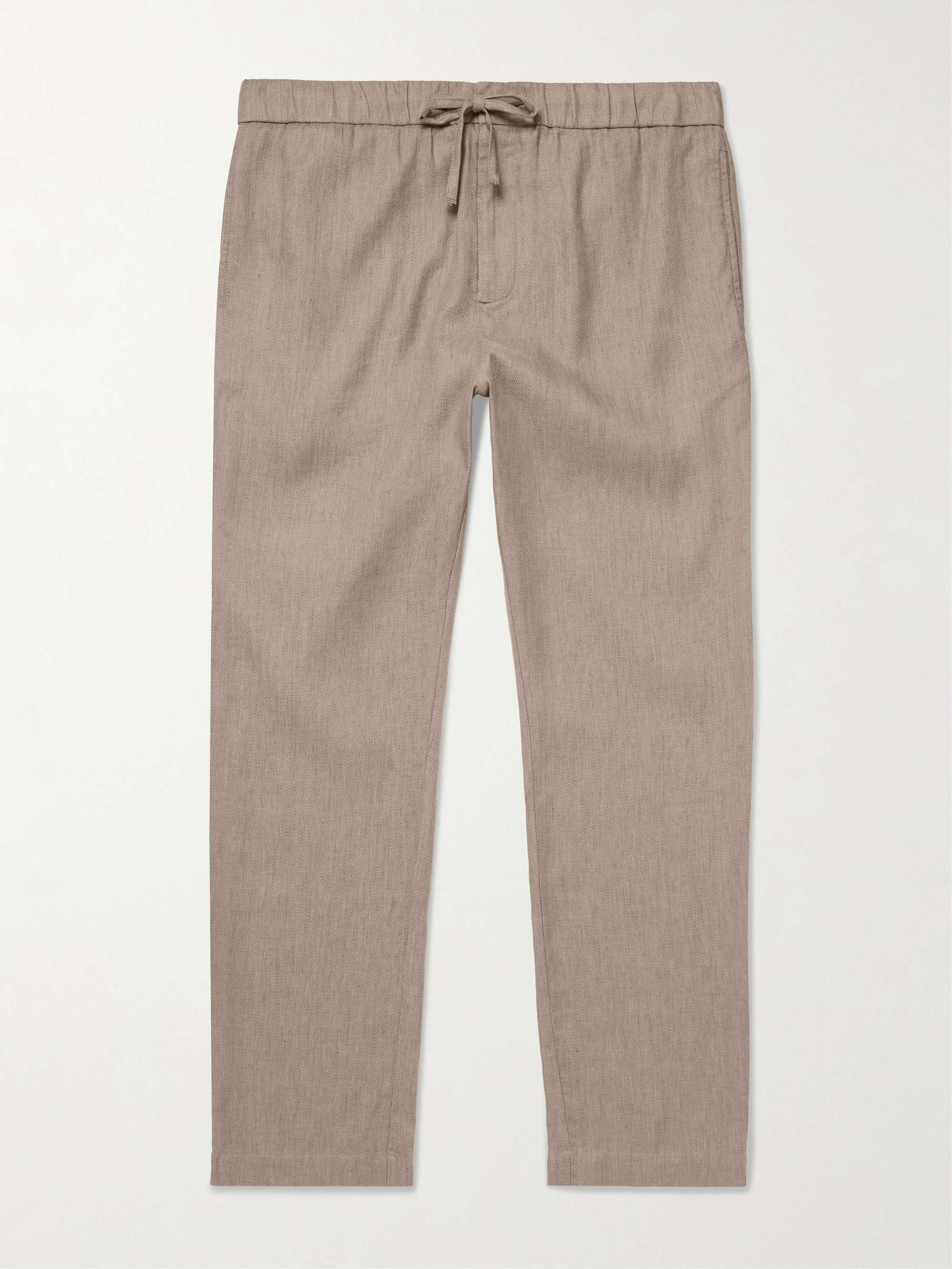 FRESCOBOL CARIOCA Linen and Cotton-Blend Drawstring Trousers