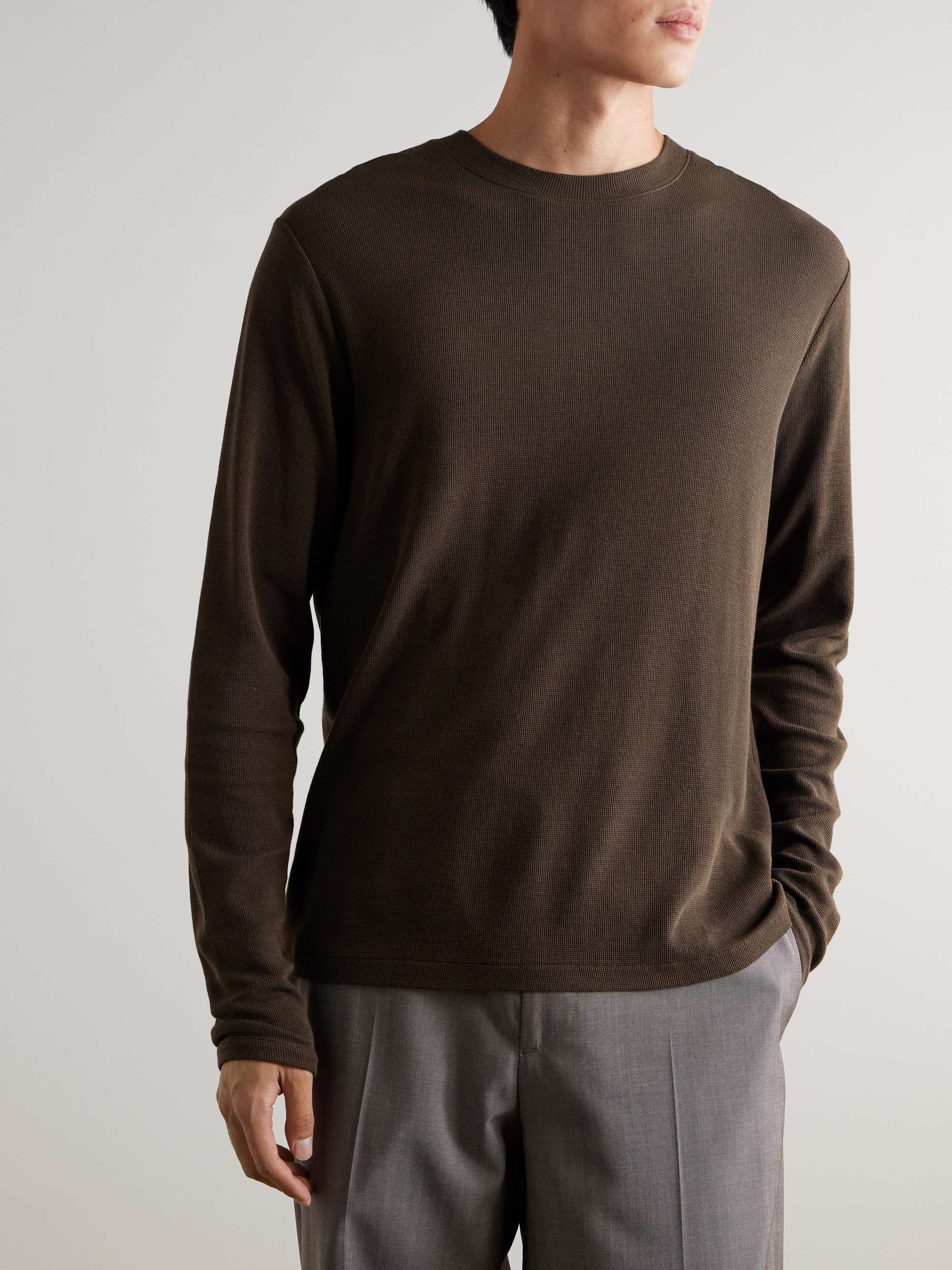 NN07 Clive Waffle-Knit Cotton and Modal-Blend T-Shirt
