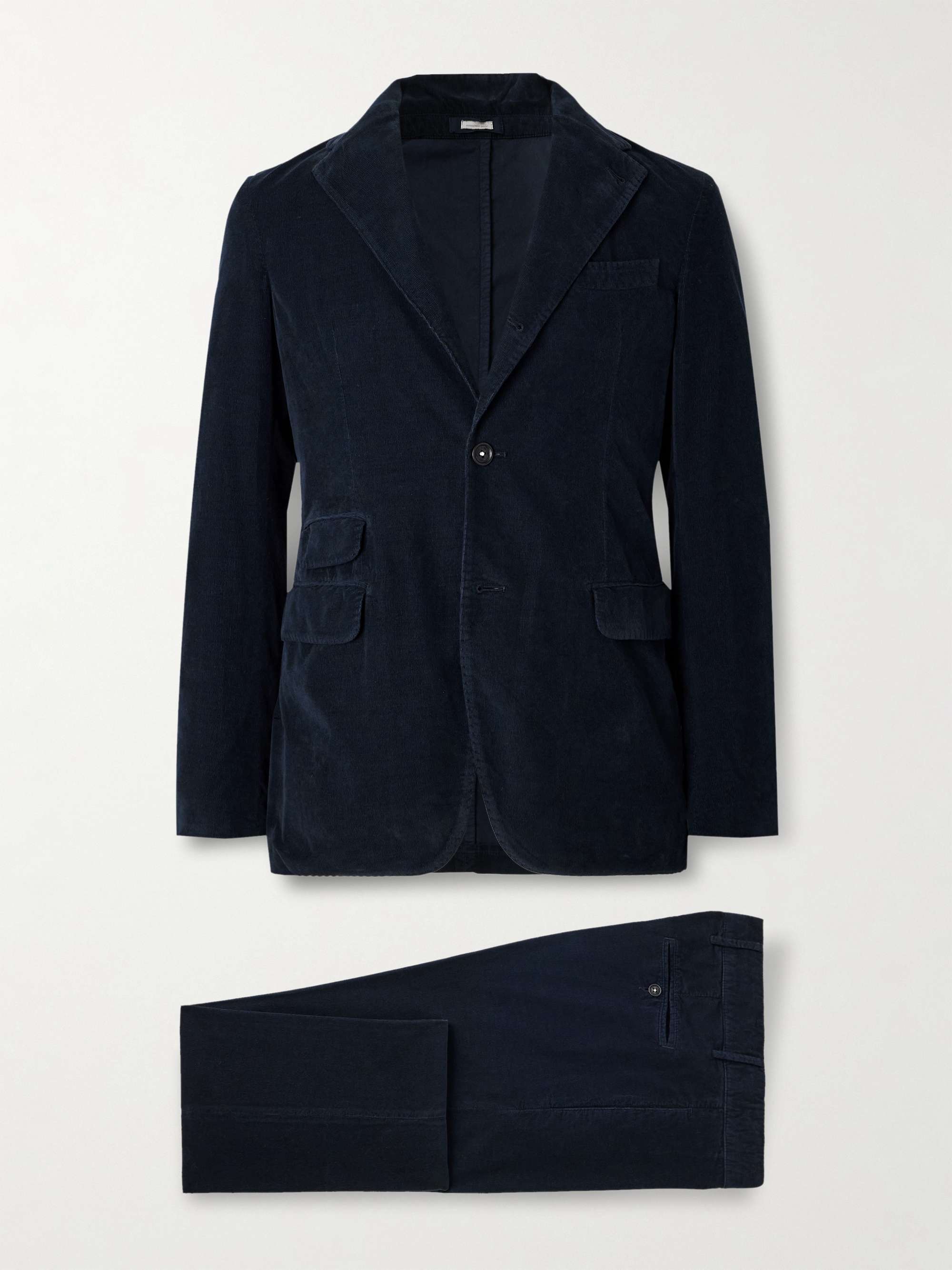 MASSIMO ALBA Unstructured Cotton-Corduroy Suit Jacket