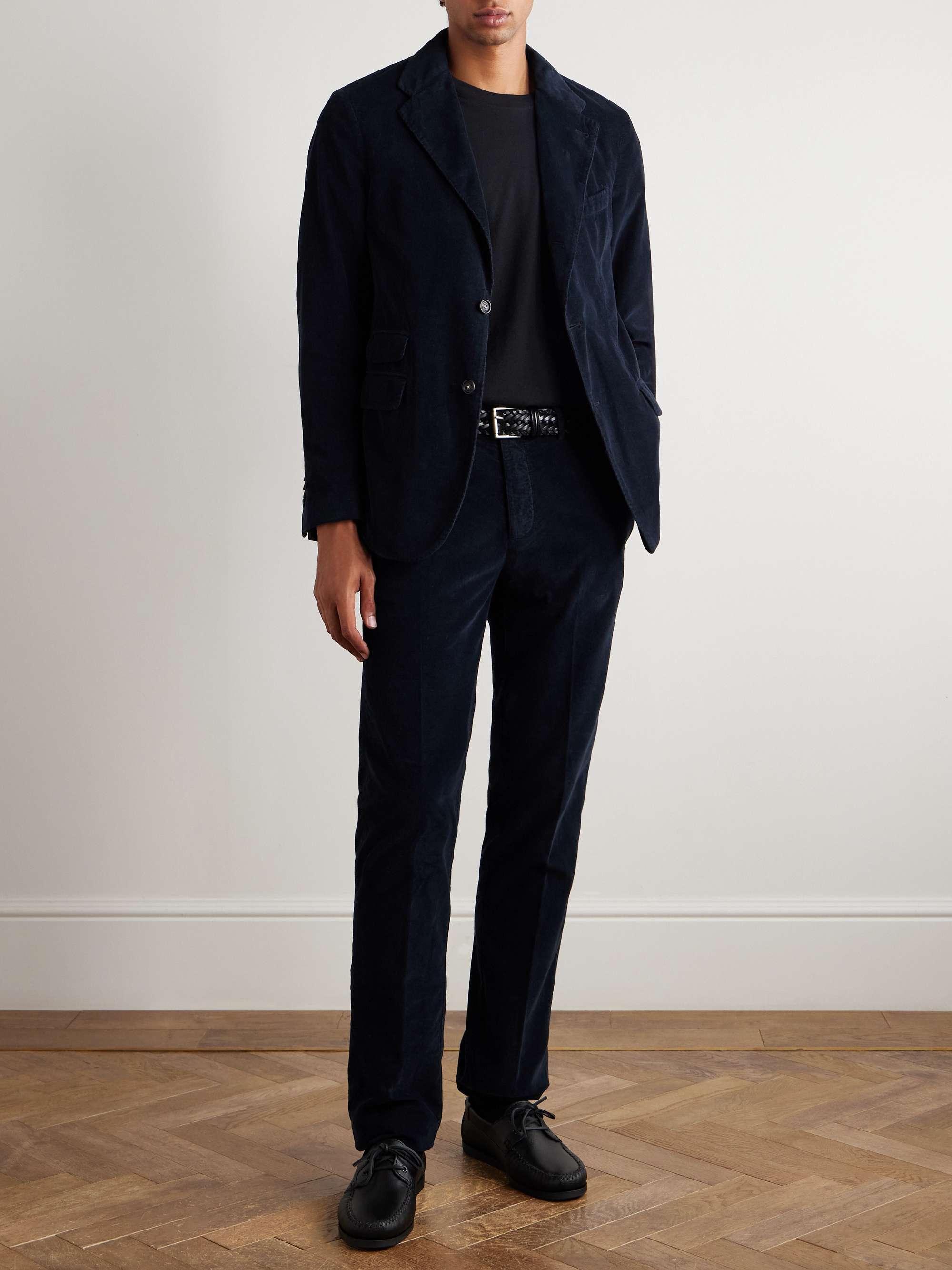 MASSIMO ALBA Unstructured Cotton-Corduroy Suit Jacket