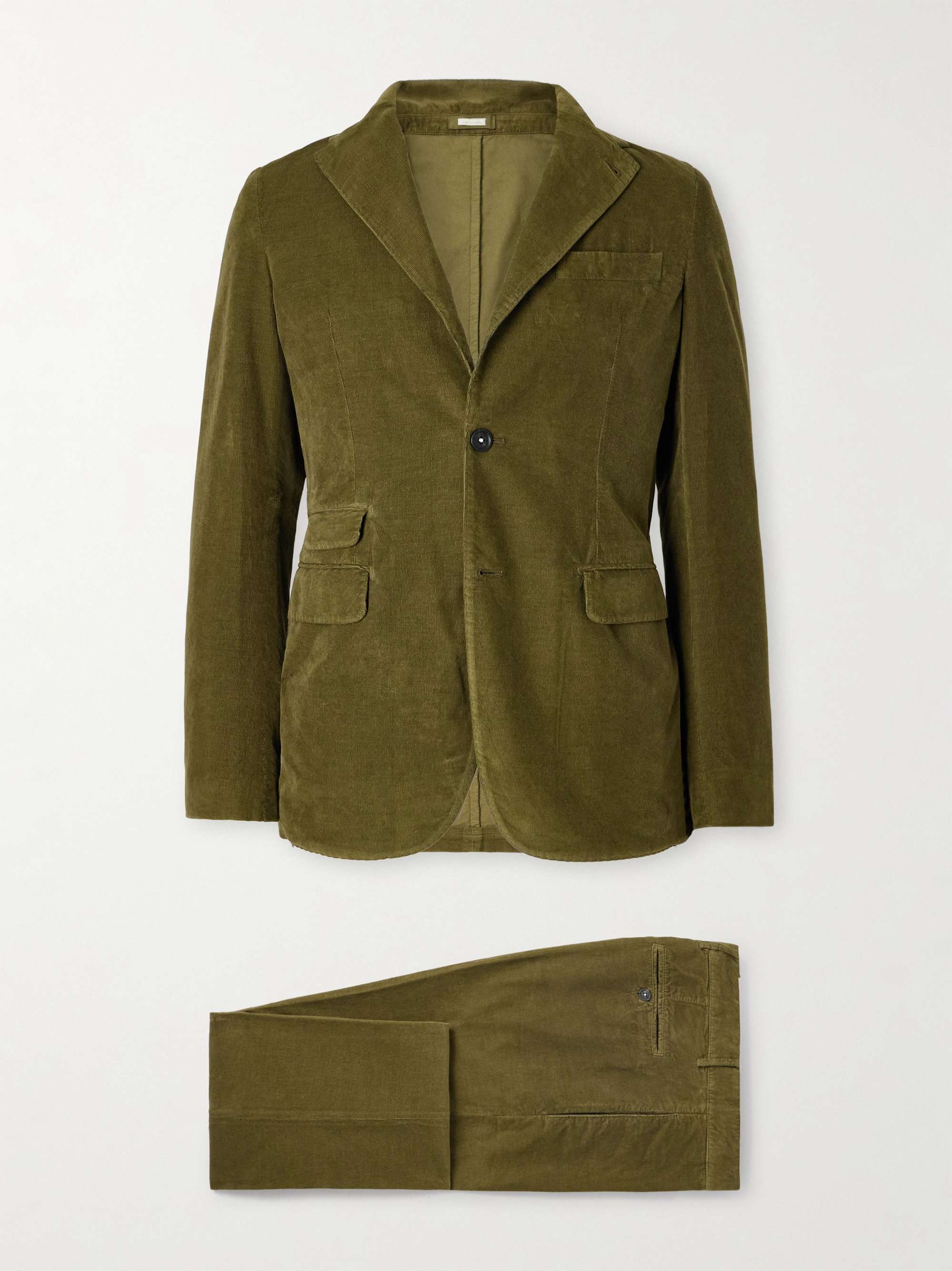 MASSIMO ALBA Unstructured Cotton-Corduroy Suit Jacket