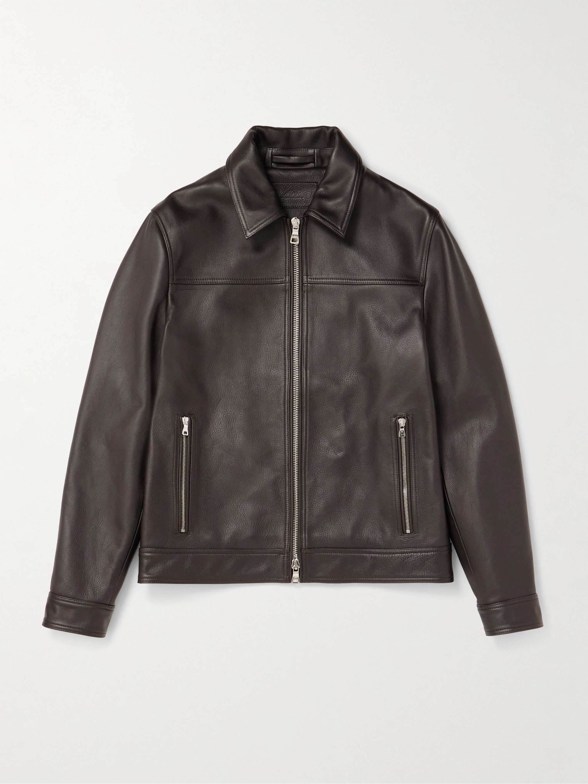 MR P. Full-Grain Leather Coach Jacket