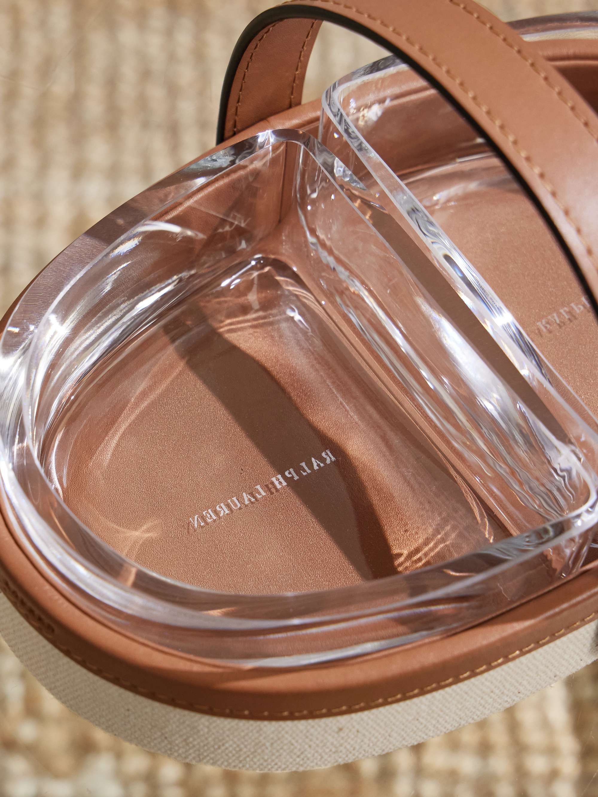 RALPH LAUREN HOME Garrett Canvas, Leather and Glass Nut Bowl