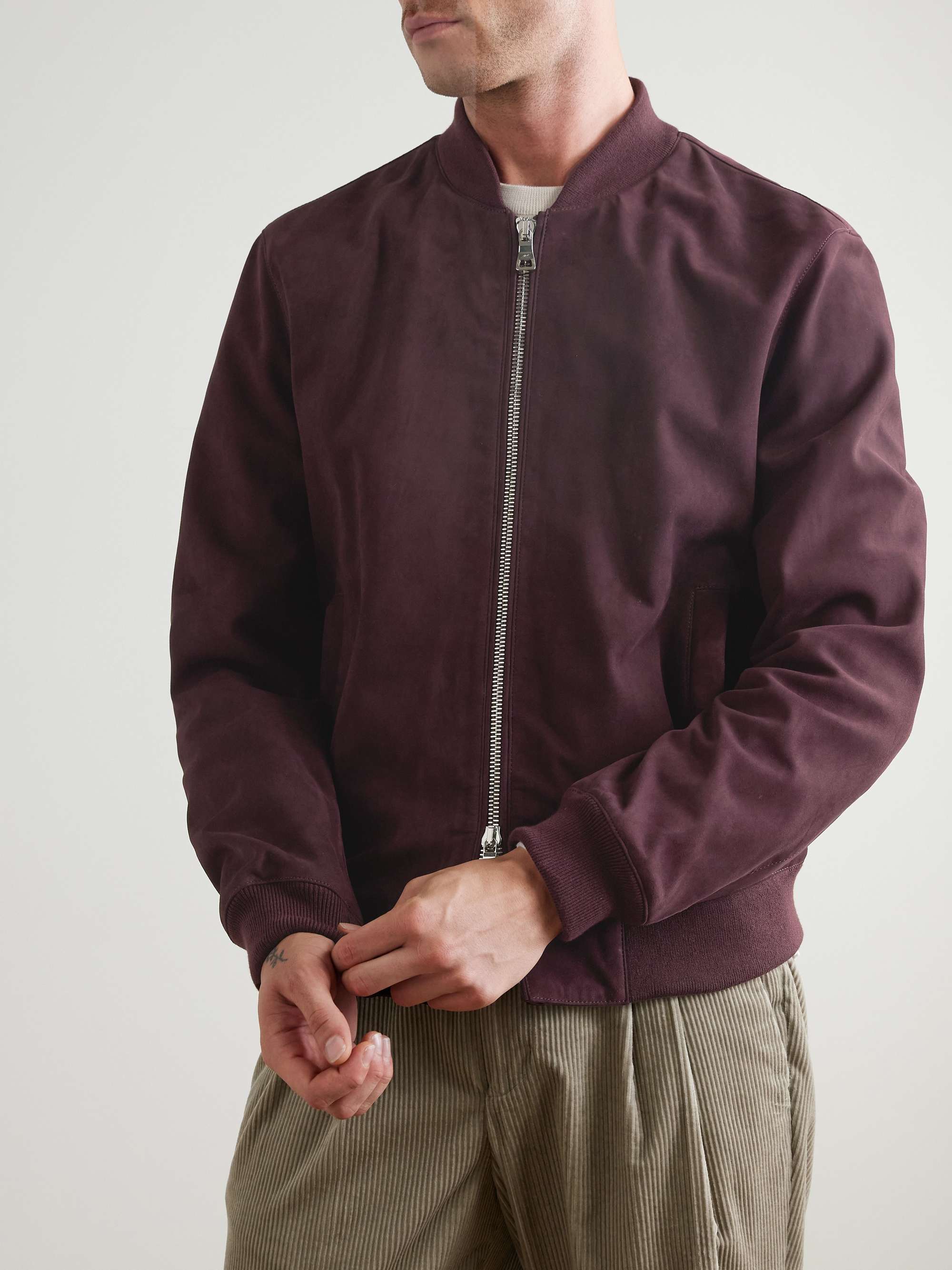 MR P. Suede Bomber Jacket