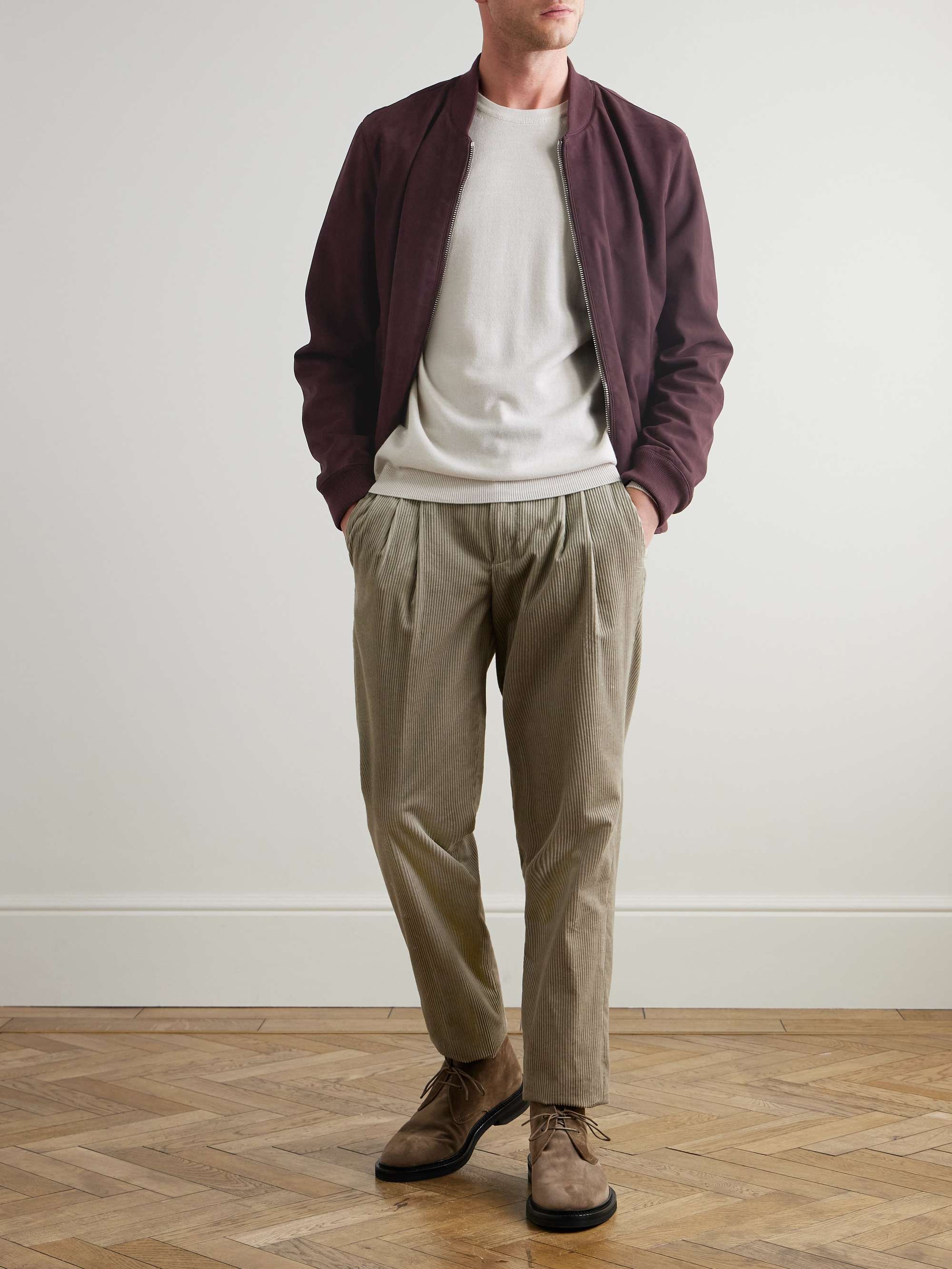 MR P. Suede Bomber Jacket