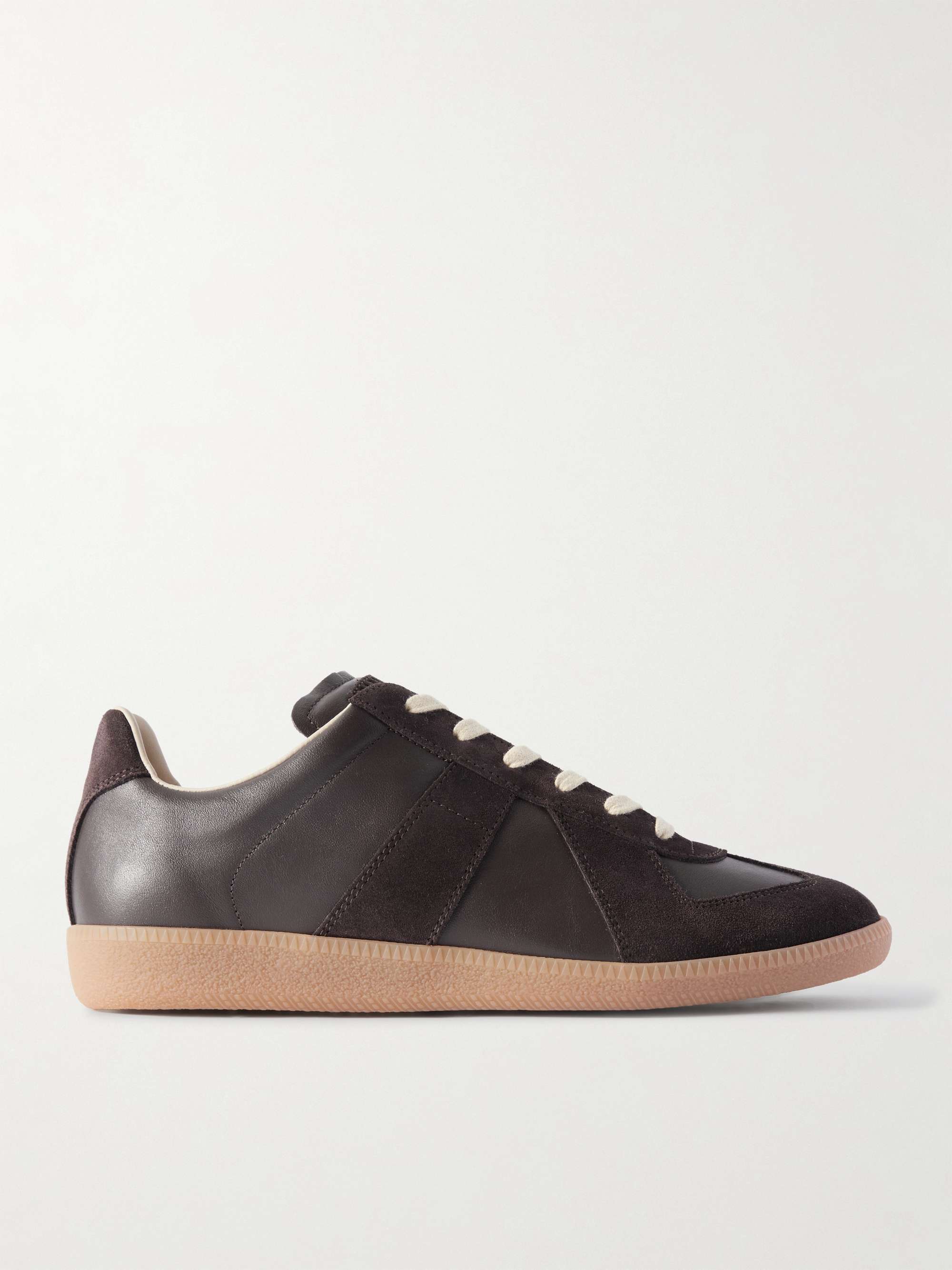 MAISON MARGIELA Replica Leather and Suede Sneakers