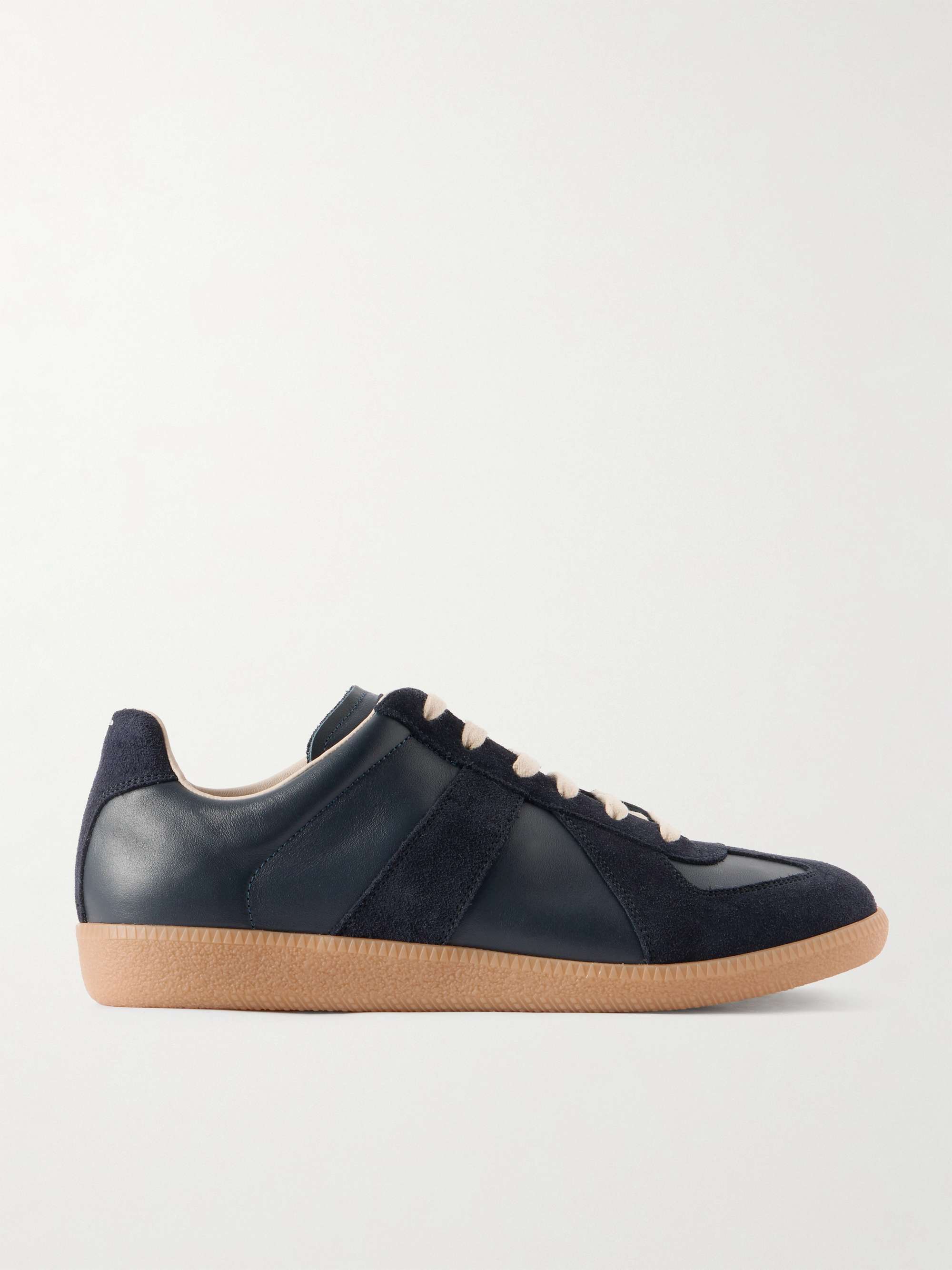 MAISON MARGIELA Replica Leather and Suede Sneakers