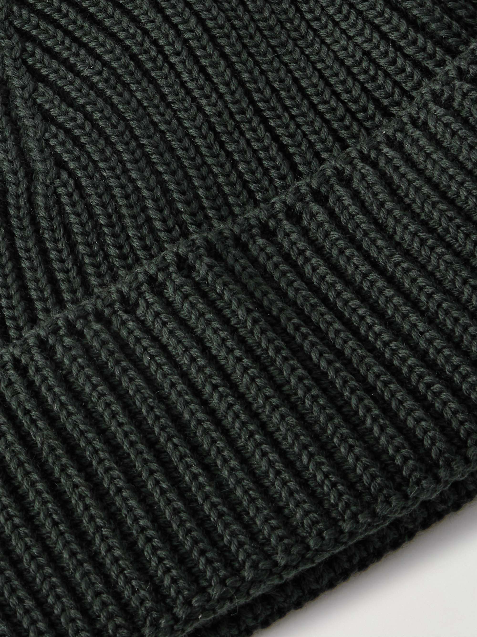 S.N.S. HERNING Fender Ribbed Virgin Wool Beanie