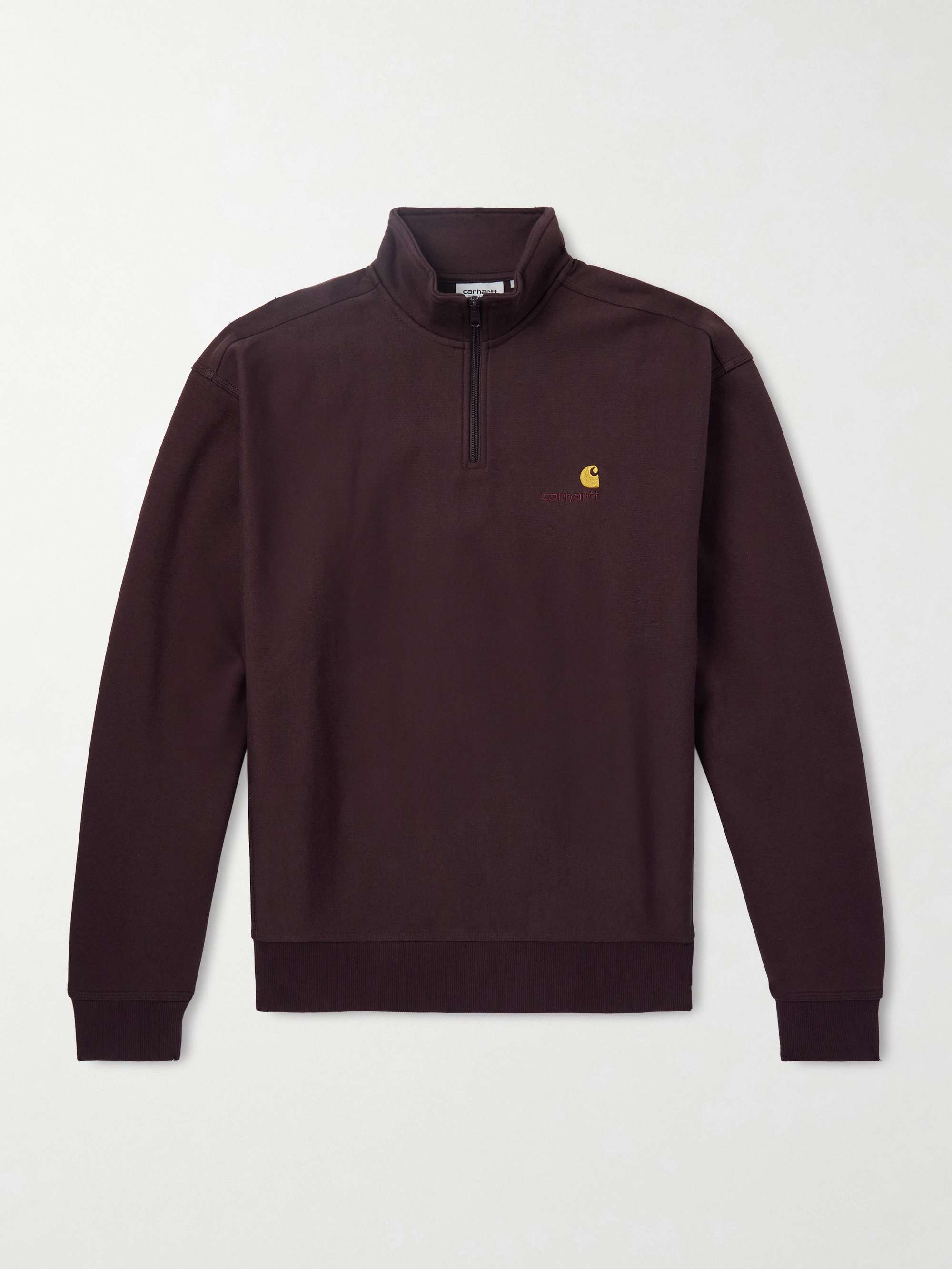 CARHARTT WIP American Script Sweatshirt aus Jersey aus einer Baumwollmischung mit kurzem Reißverschluss