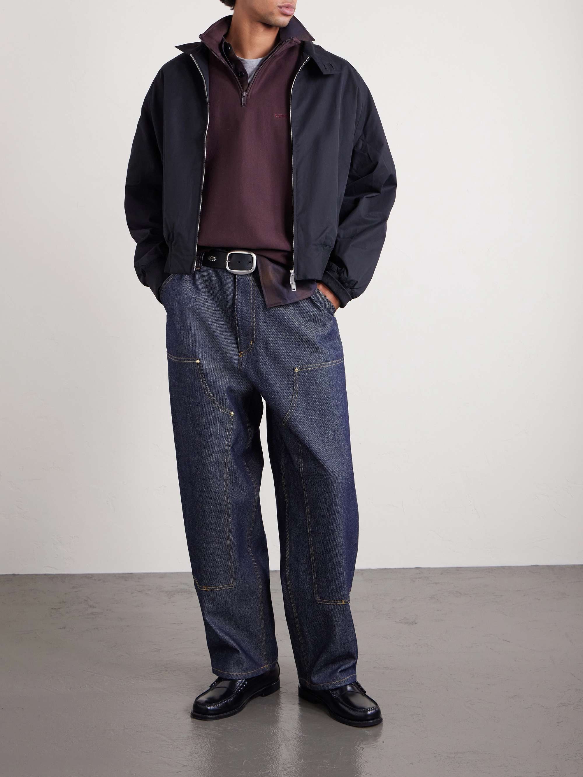 CARHARTT WIP American Script Sweatshirt aus Jersey aus einer Baumwollmischung mit kurzem Reißverschluss