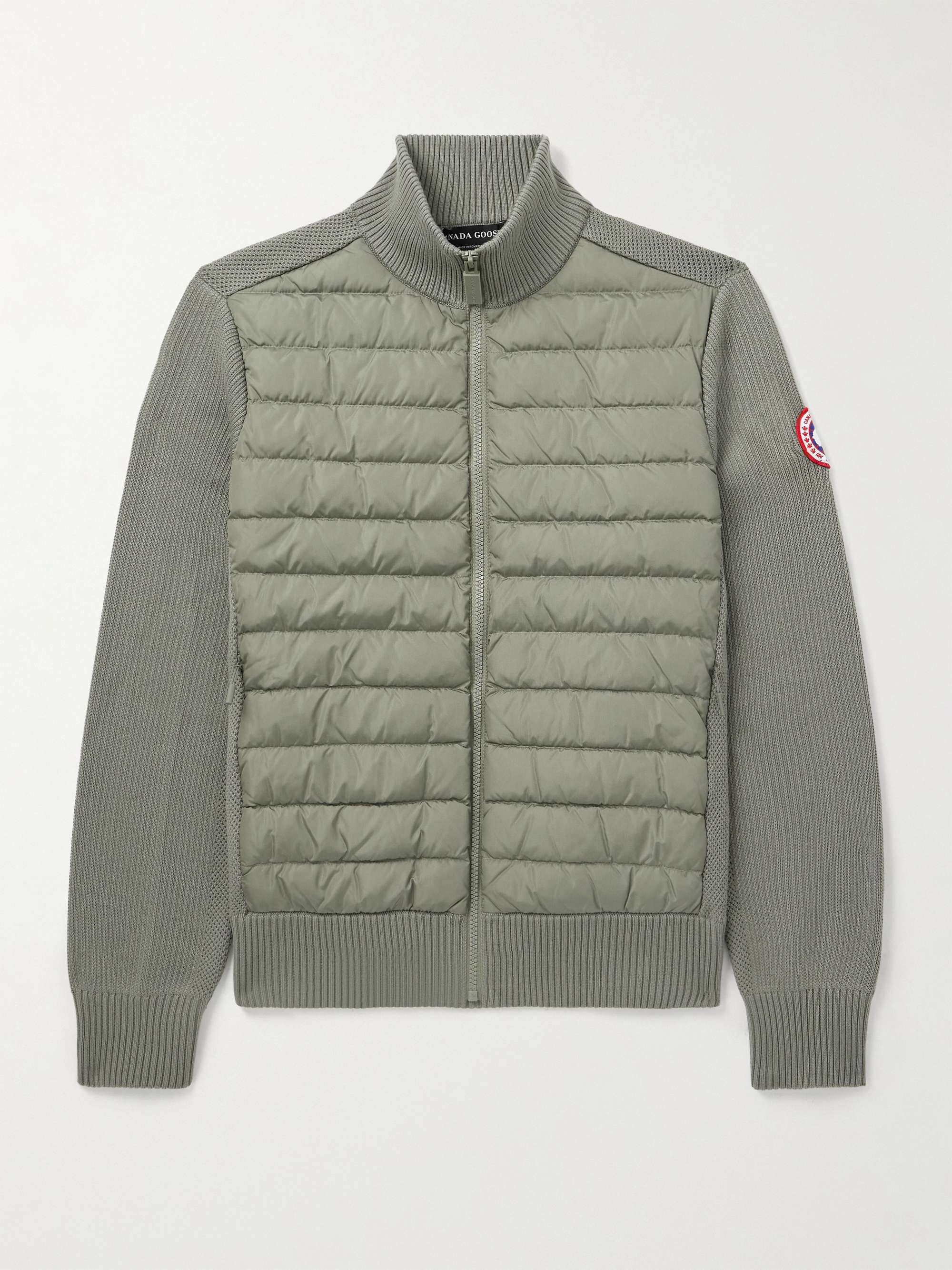 CANADA GOOSE HyBridge Slim-Fit Quilted Down Shell and Merino Wool Jacket