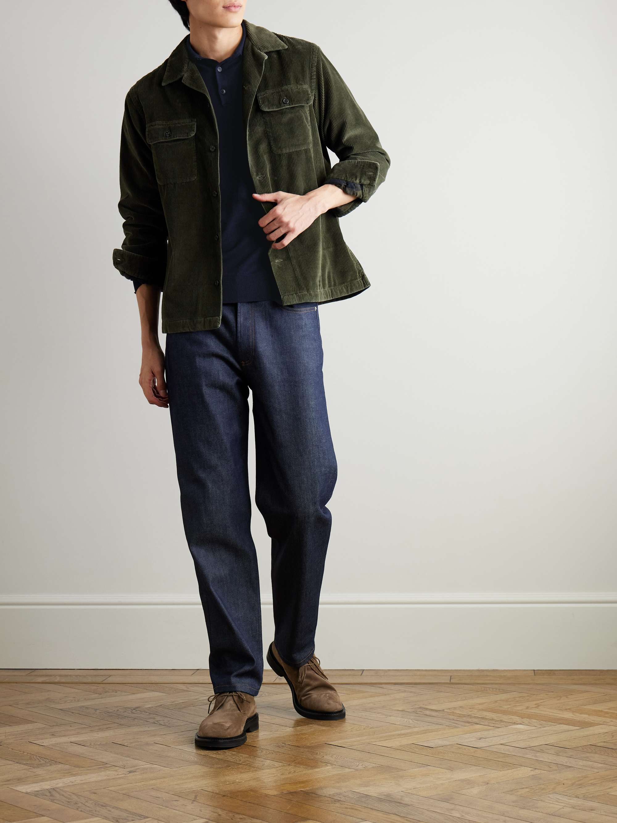 SUNSPEL Slim-Fit Merino Wool Polo Shirt