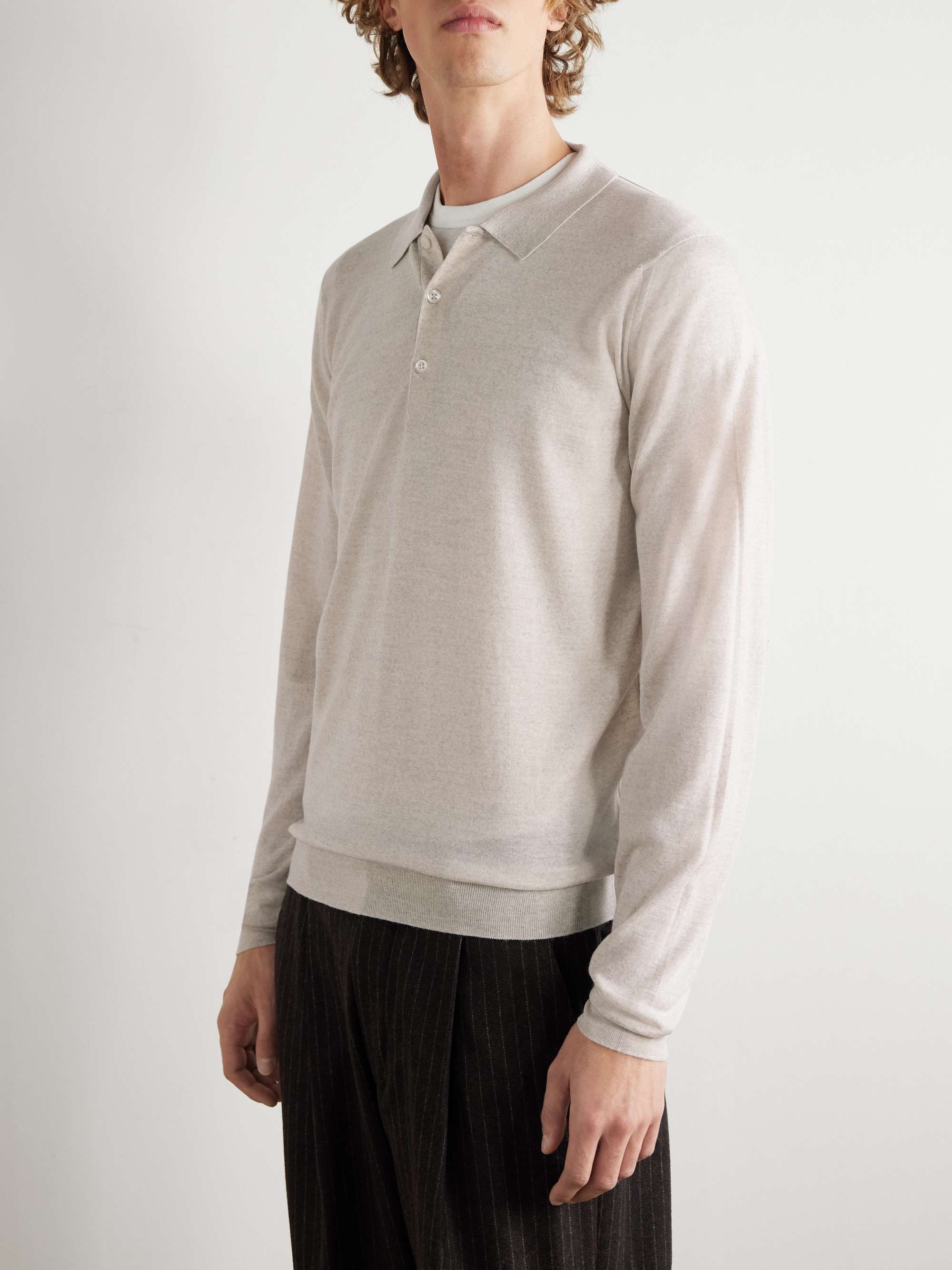 JOHN SMEDLEY Belper Slim-Fit Merino Wool Polo Shirt
