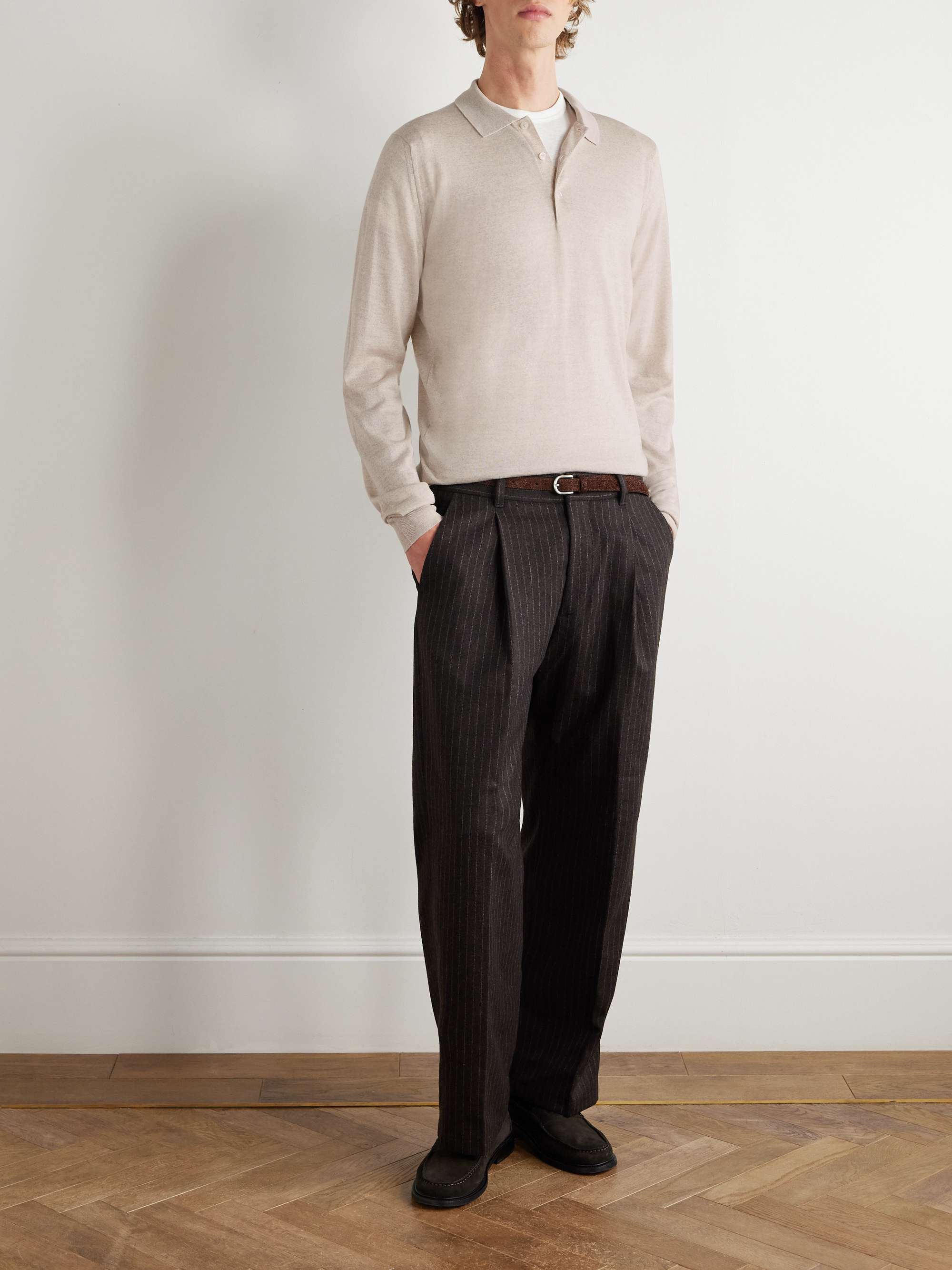 JOHN SMEDLEY Belper Slim-Fit Merino Wool Polo Shirt