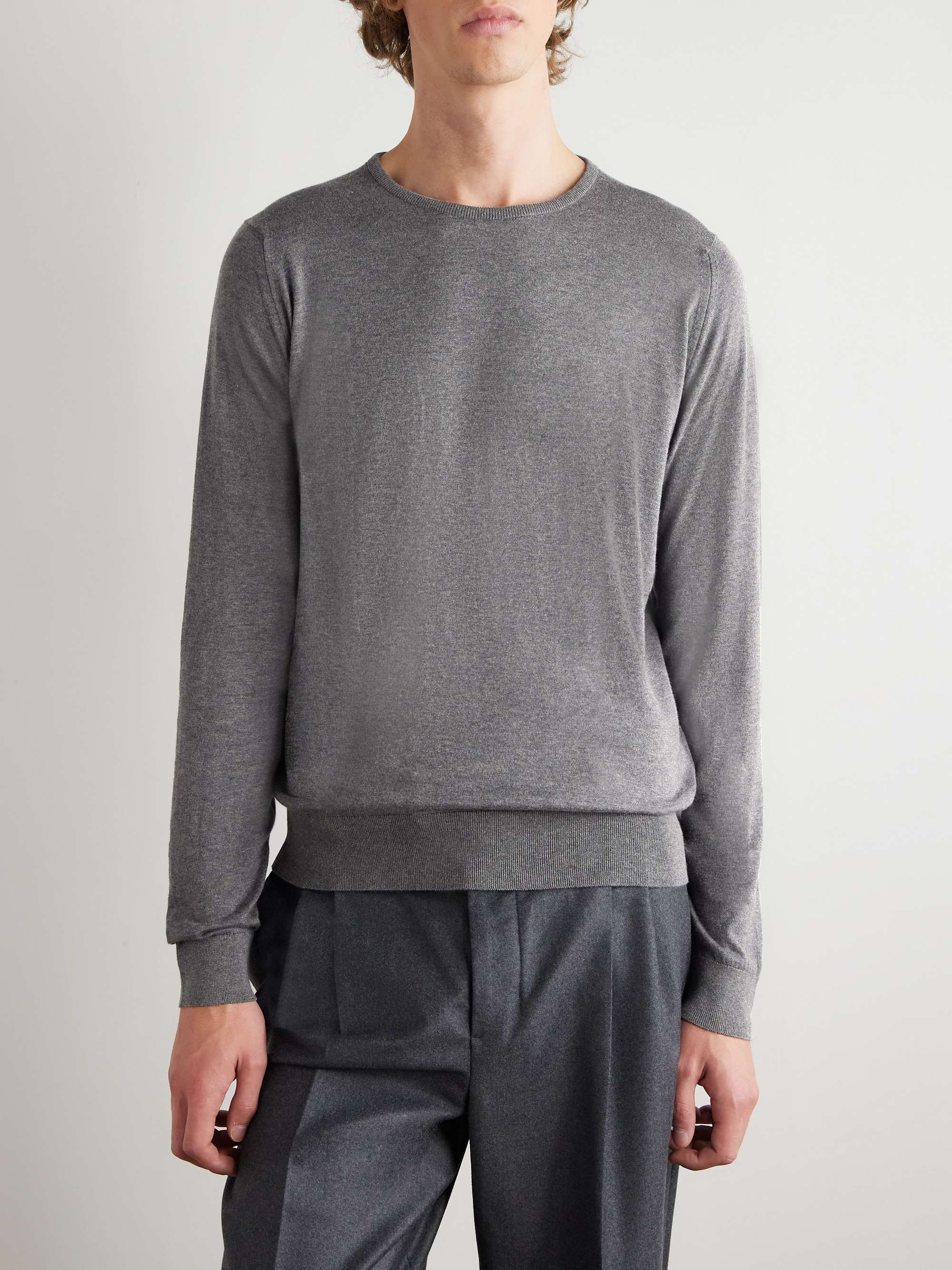 JOHN SMEDLEY Sea Island Cotton Sweater