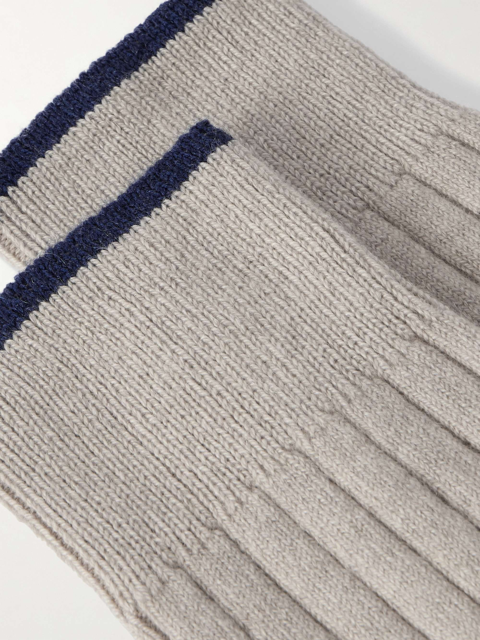 BRUNELLO CUCINELLI Ribbed Cashmere Socks