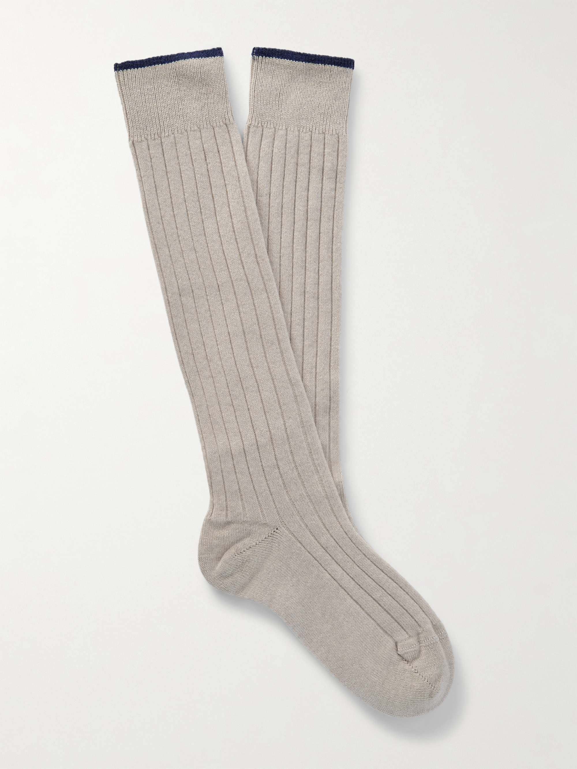 BRUNELLO CUCINELLI Ribbed Cashmere Socks