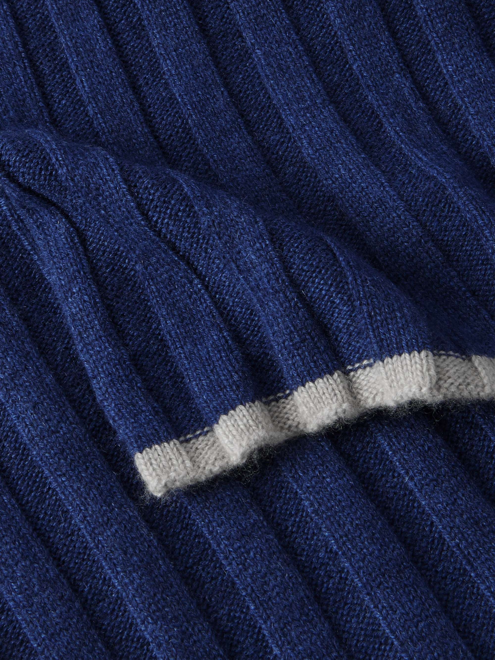 BRUNELLO CUCINELLI Ribbed Cashmere Scarf