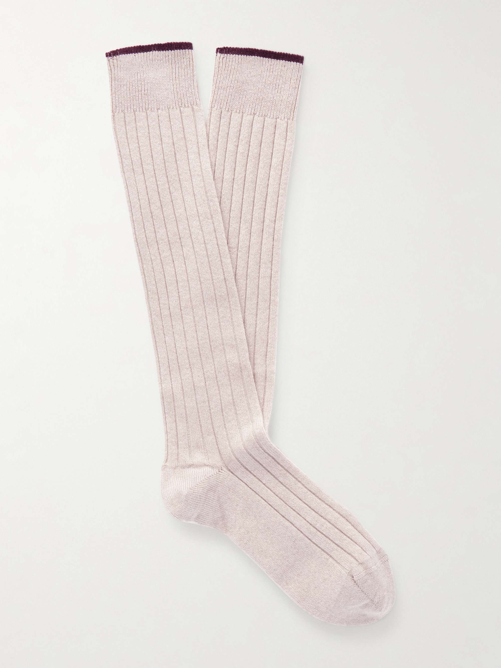 BRUNELLO CUCINELLI Ribbed Cashmere Socks
