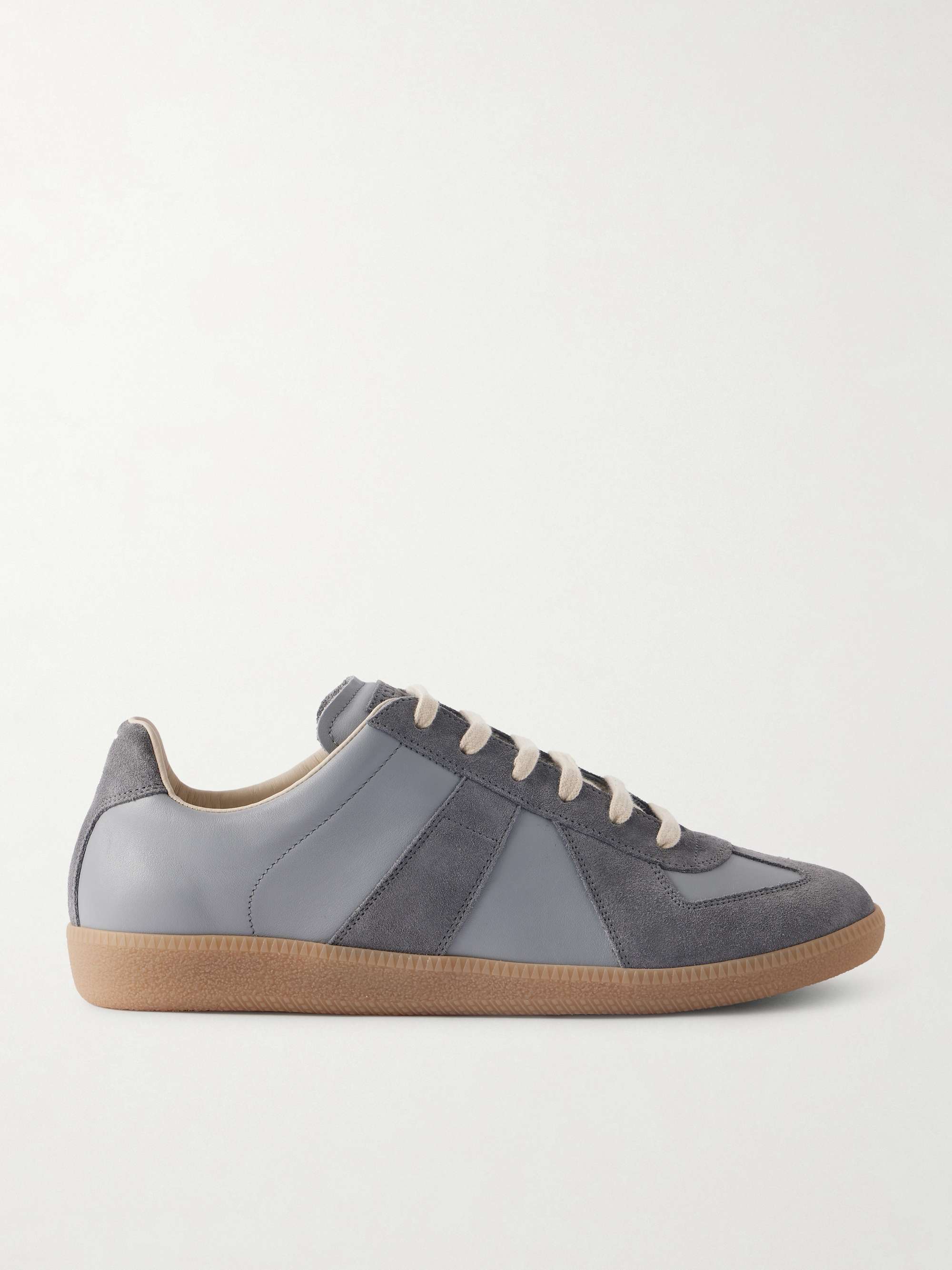 MAISON MARGIELA Replica Leather and Suede Sneakers