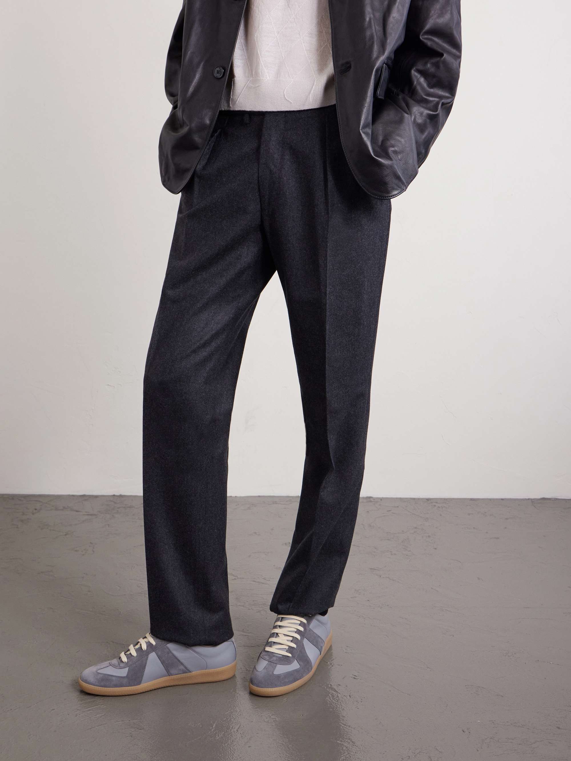 MAISON MARGIELA Replica Leather and Suede Sneakers