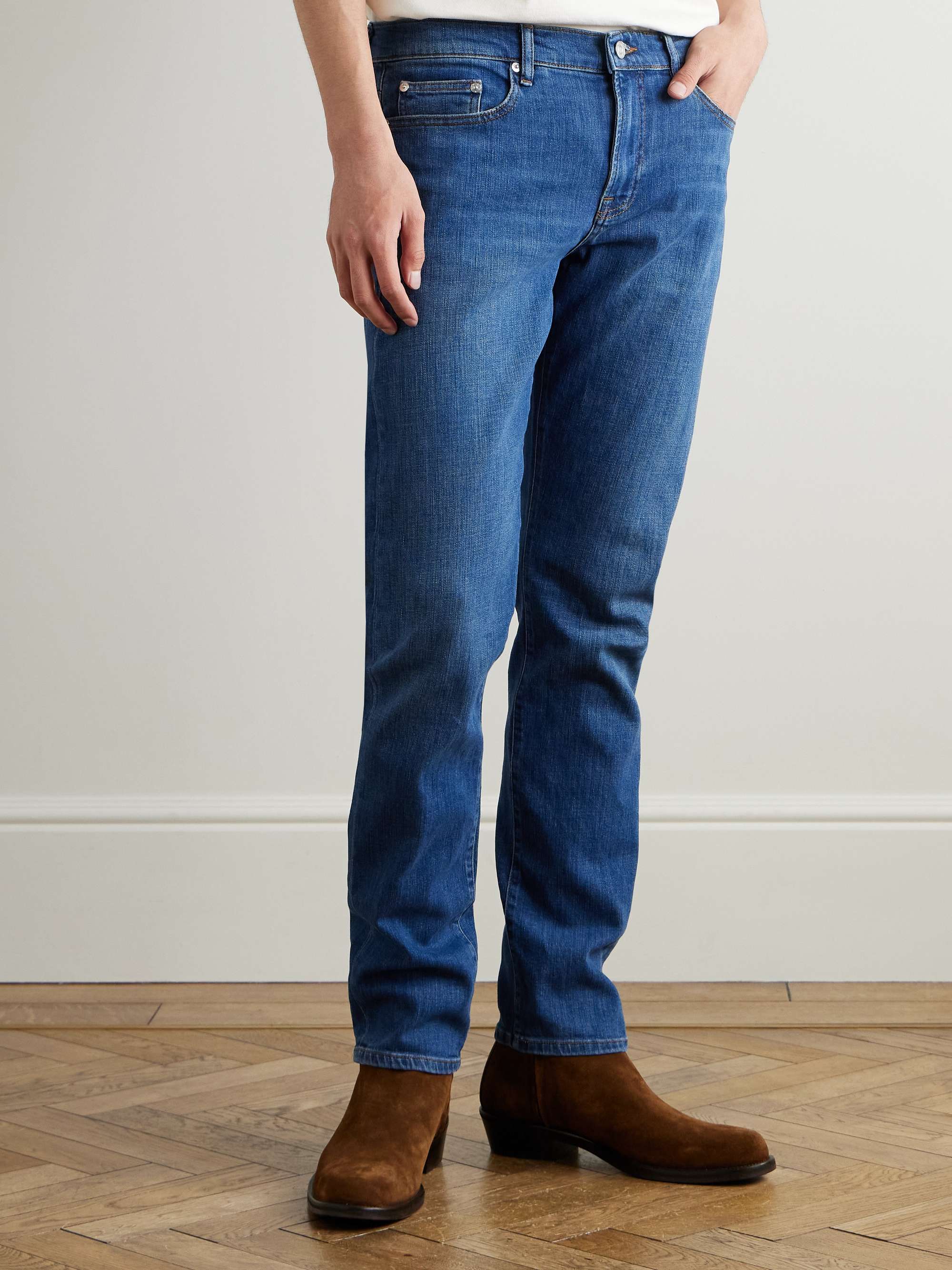 FRAME L'Homme Slim-Fit Dry Denim Jeans