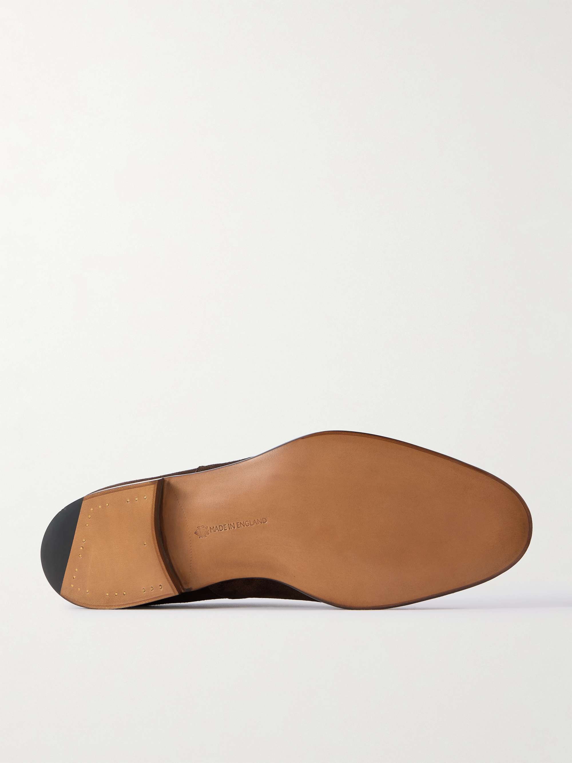 EDWARD GREEN حذاء أوكسفورد Chelsea بدرزة أمامية من الجلد اللامع